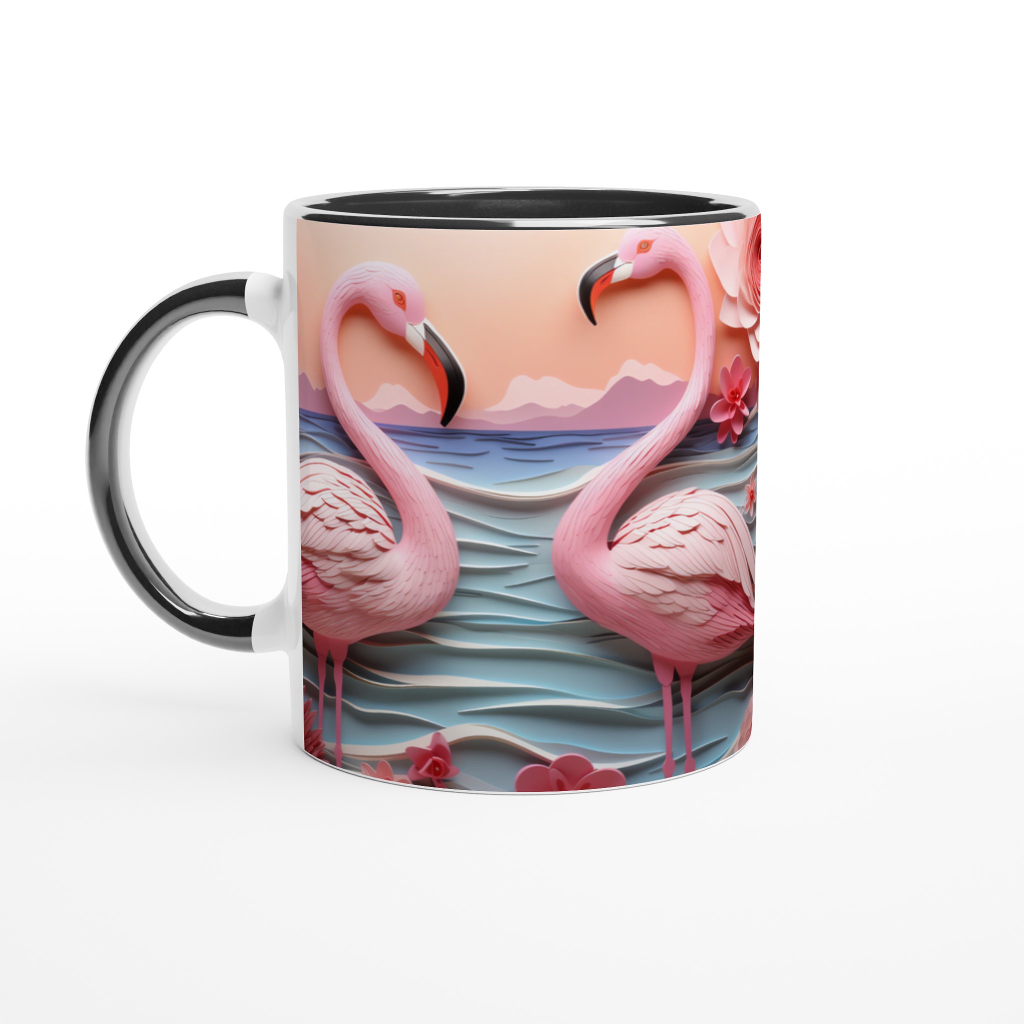 Flamingo Paradise 11oz Keramisk Mugg – Drömsk Design i Papperskonst Stil 7 ece2885b-b945-4535-9e25-175ea5d173f2