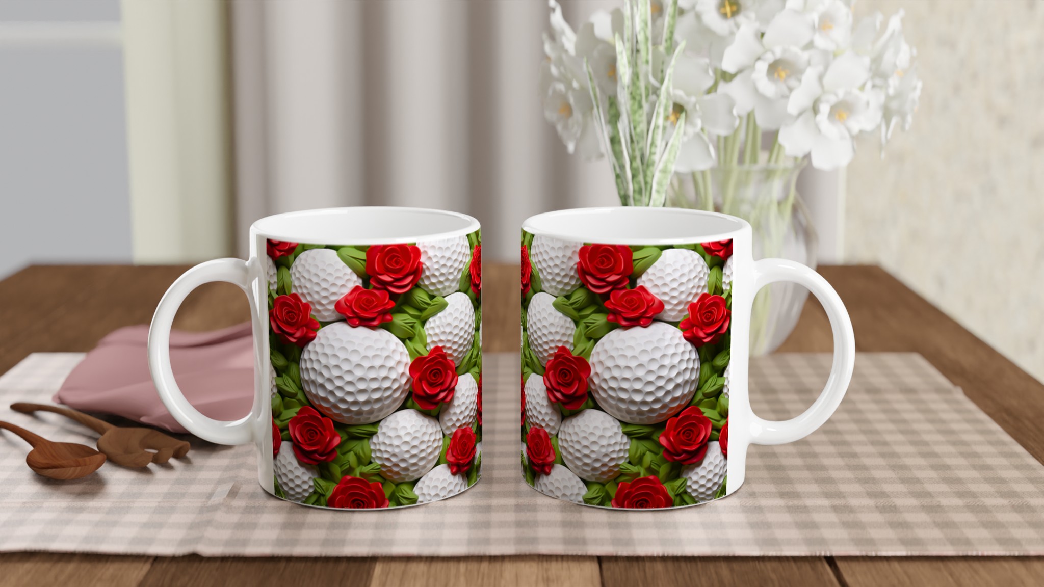 Elegant Golf & Rosor 11oz Keramikmugg – Perfekt Gåva för Golfentusiasten 10 ecf09701-5c32-4f7c-a8b2-19a00df1f66b