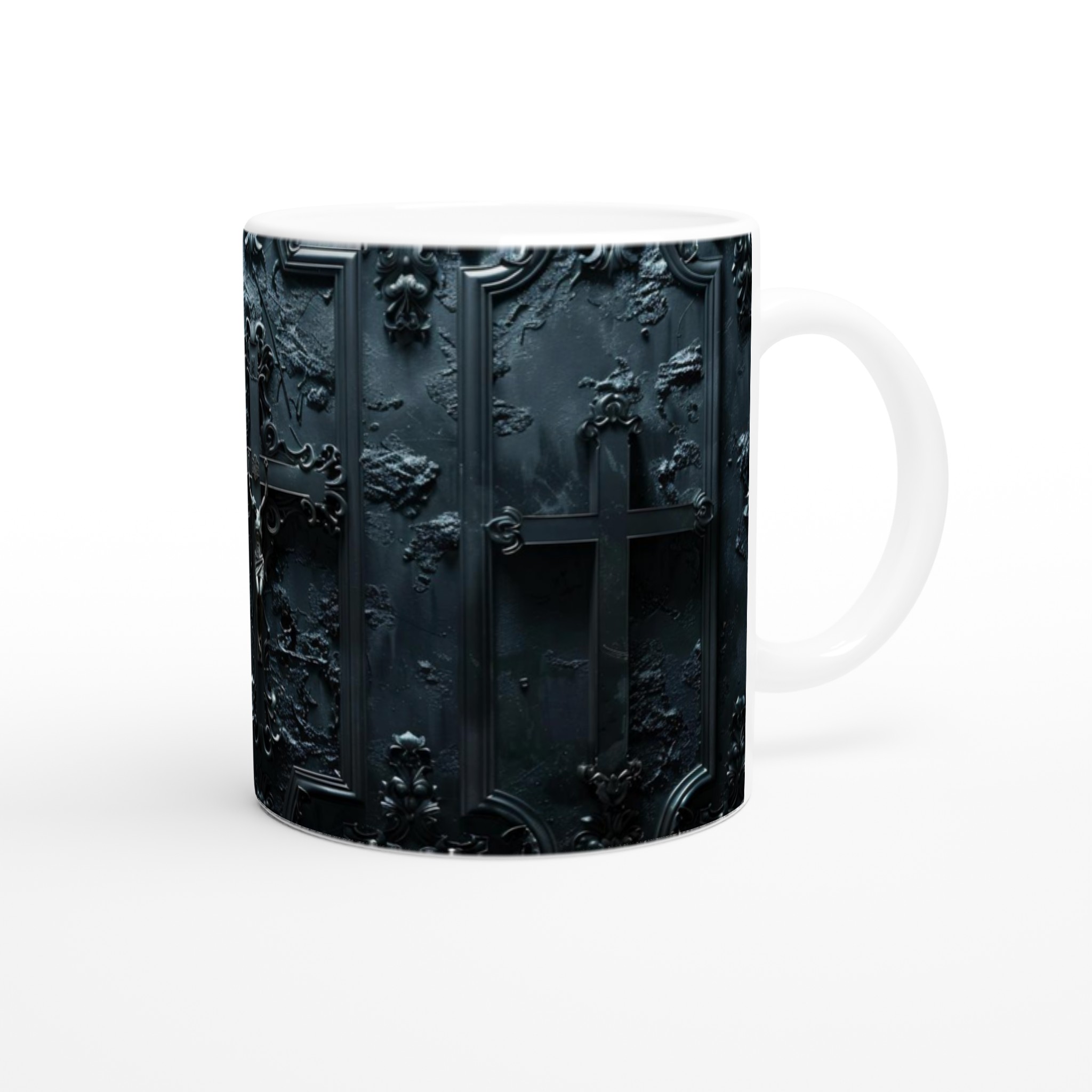 Elegant 11oz Ceramic Mug with Gothic Black Design – Choose Your Color 9 ecf61254-97a0-4bd5-9110-71188027c6bb