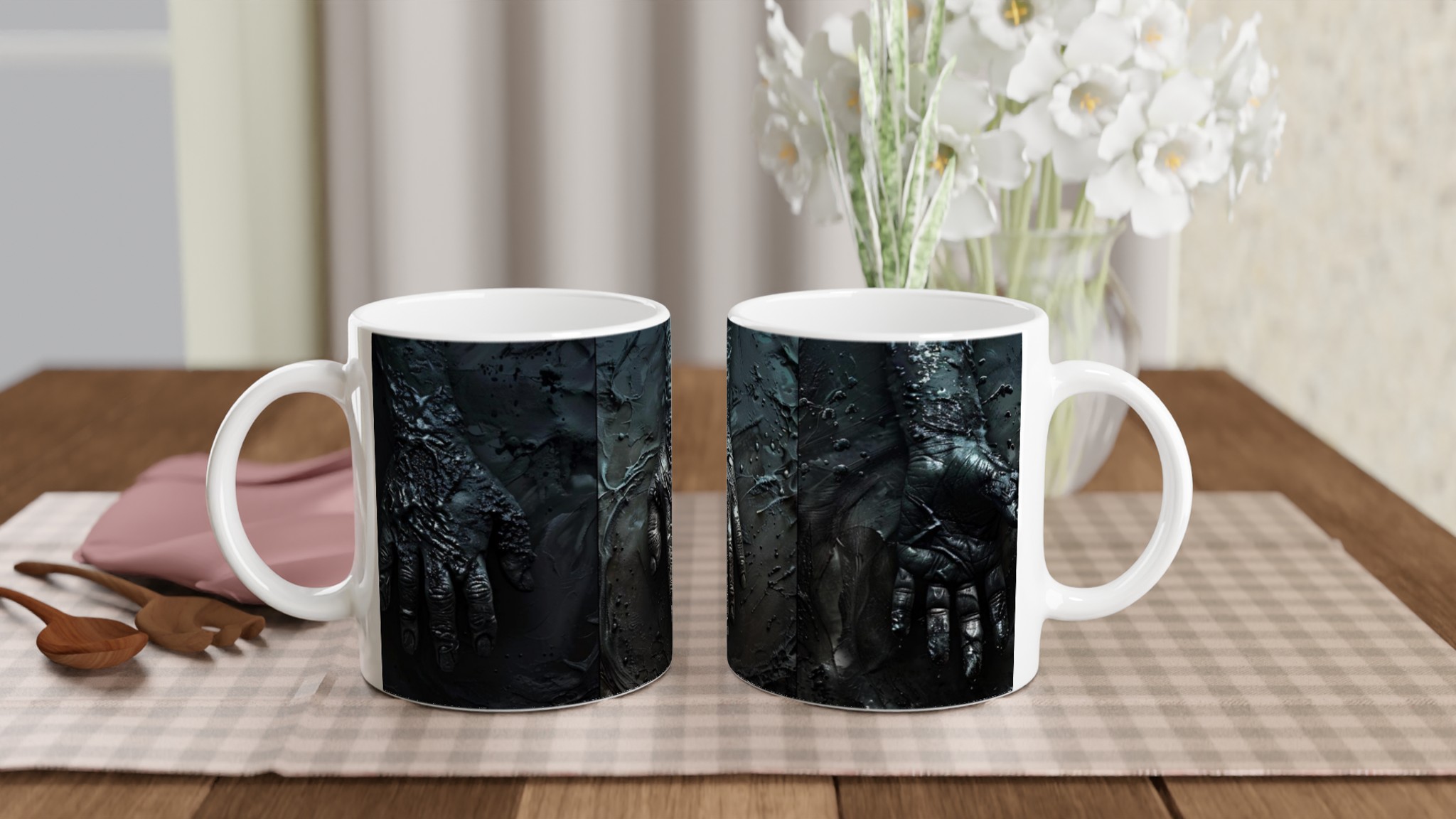 Abstrakt Mörk Energi Keramisk Mugg - 11oz Konstnärlig Design i Valfri Färg 10 ed1dc2ff-c6fb-400a-807d-2cef0c8384c0