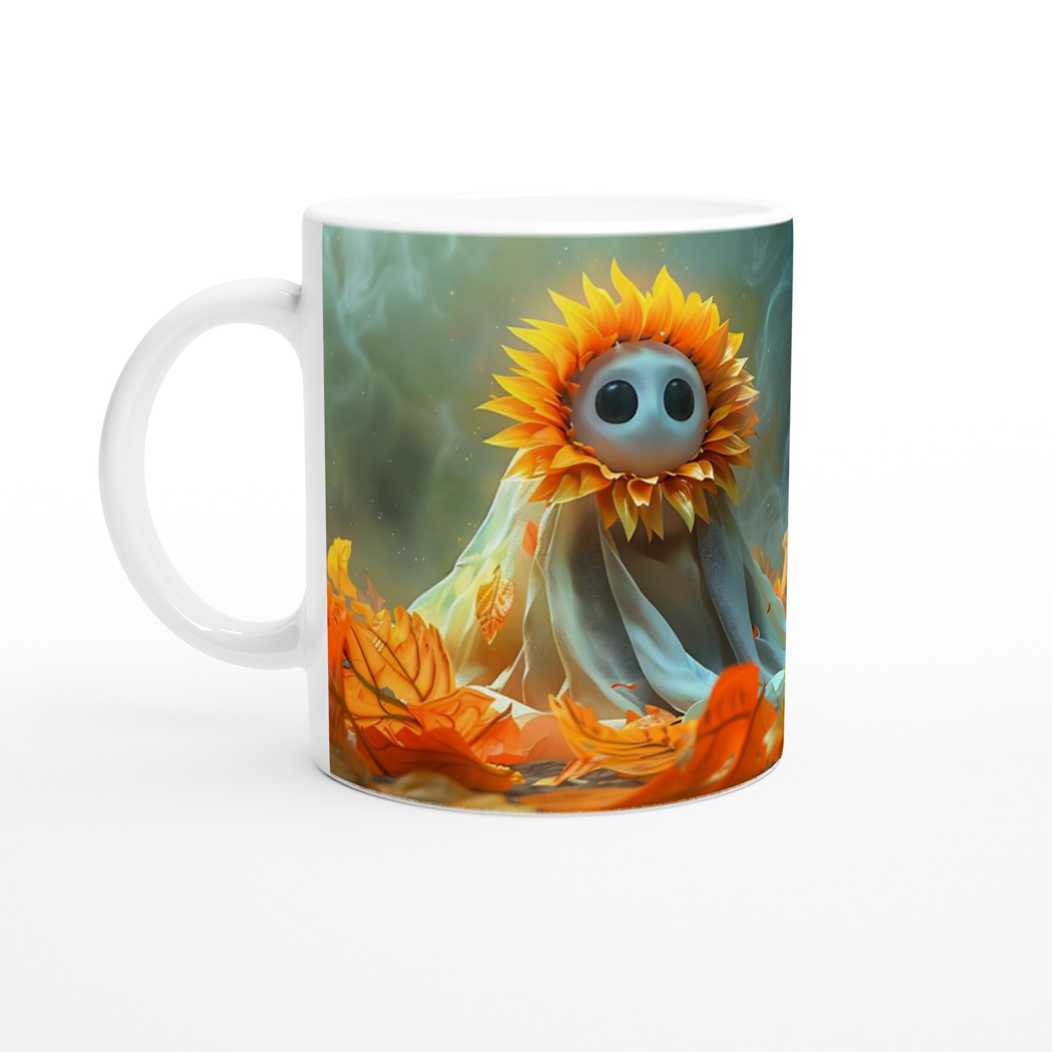 Söt Solros Spöke Keramikmugg - Höstmysig Design för Kaffe & Te i Flera Färger! 1 edc2a97e-6d09-4565-a91b-e8a728f7c019