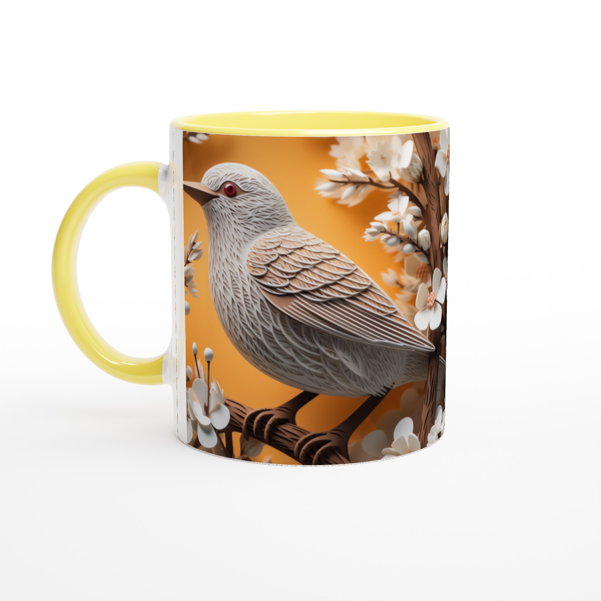 Konstfull Fågel & Blomma 11oz Keramisk Mugg – Välj bland 7 Livfulla Färger för Din Perfekta Kaffestund 5 ede09046-f76e-41fc-9676-1c6178da069d