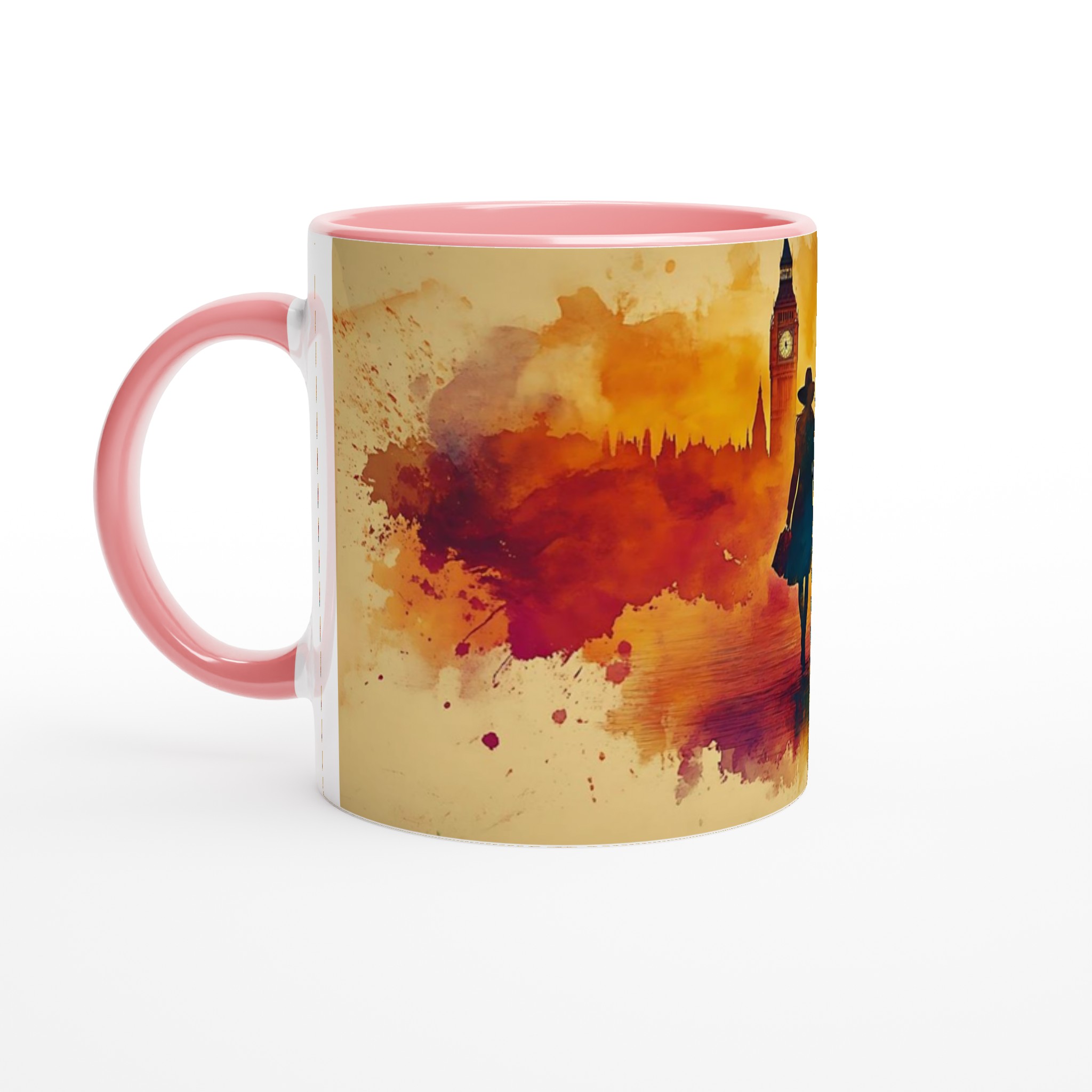 London Watercolor Romance: Konstnärlig 11oz Keramikmugg – Välj bland sju levande färger! 5 edf4cfc3-7113-4d4e-b9a3-cacc063f3bb7