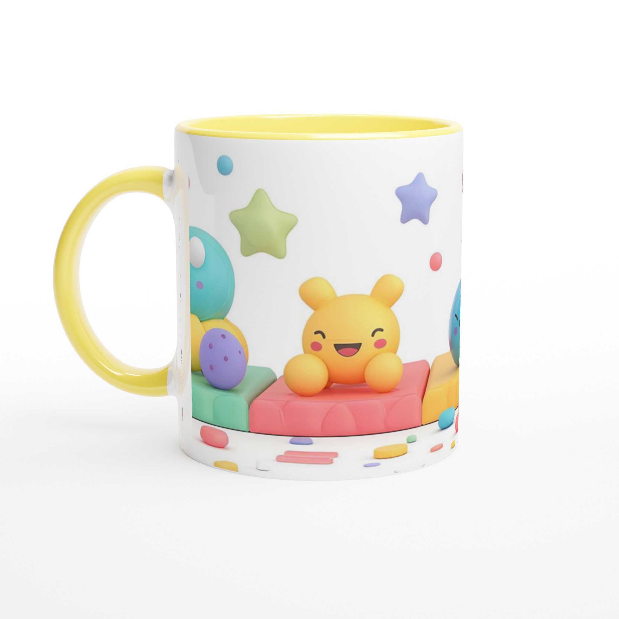Pastell drömmar keramikmugg – Glada figurer och regnbågar i mjuk palett, 11 oz kaffemugg i flera färger 5 edf78386-786e-433e-93da-16a693c455e3
