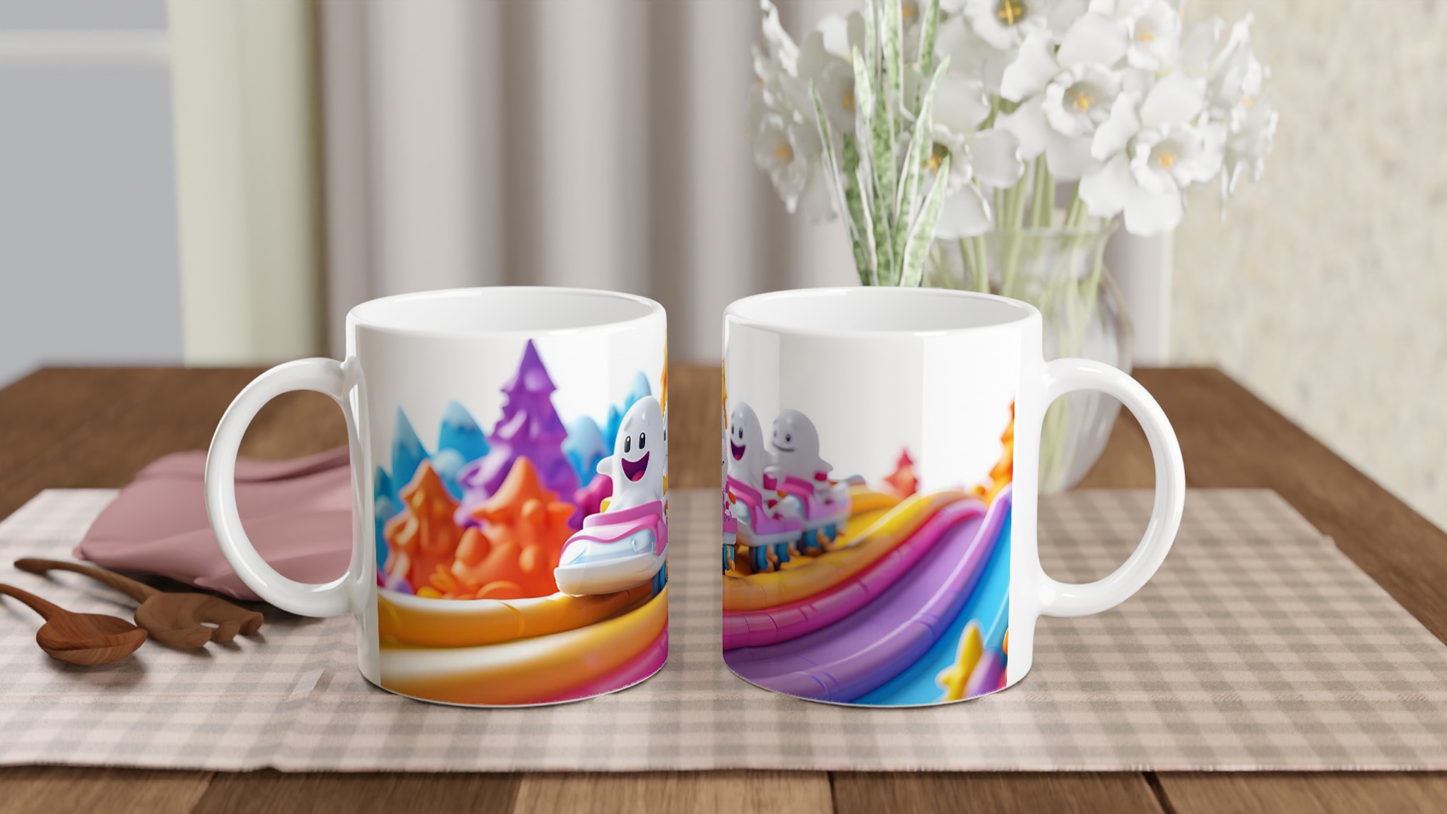 Glad Spöken Bergbana 11oz Keramikmugg - Livfulla Färger för En Lekfull Start på Dagen 10 ee386674-02bc-497c-990f-8ad56d00c133