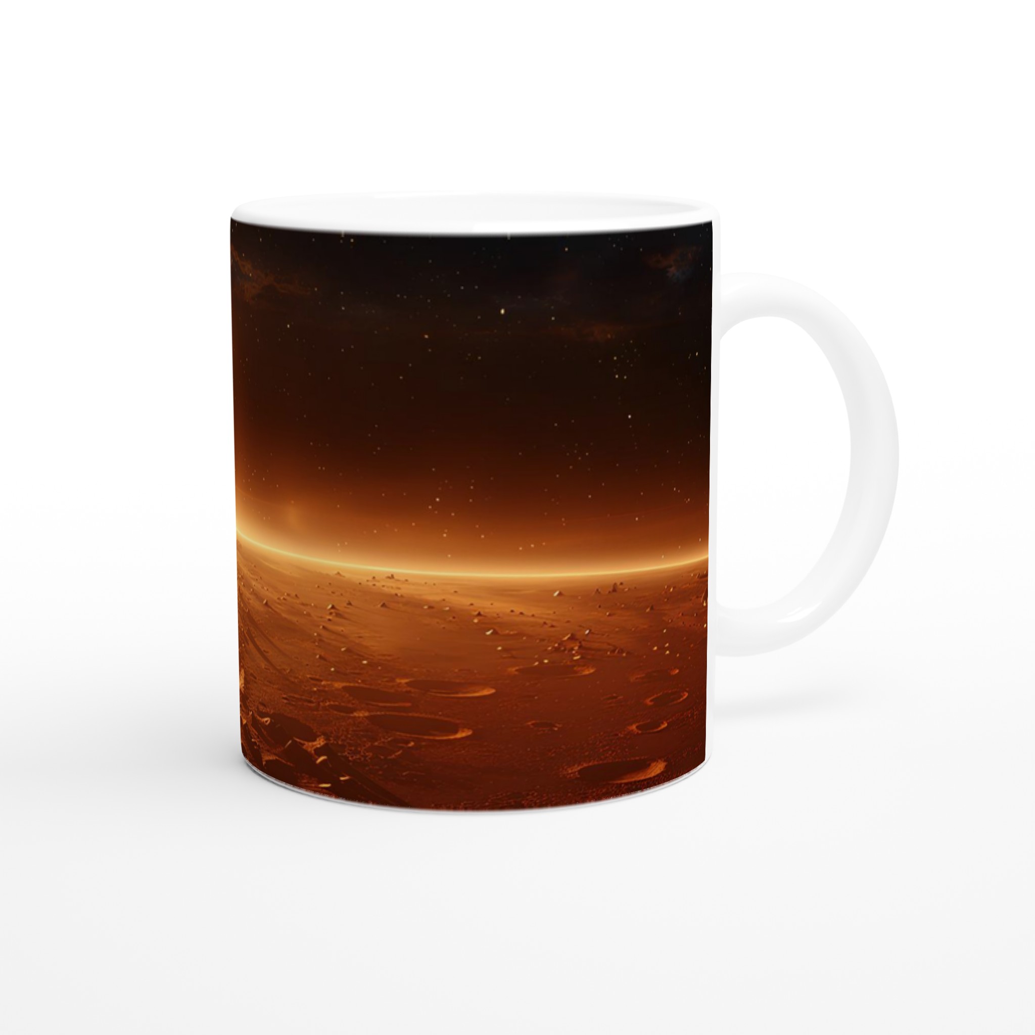 Kosmisk Gryning: Planetariskt Landskap Keramikmugg - 11oz, Välj Din Färg! 9 ee684bd7-d271-4370-99f5-10689bc8942e