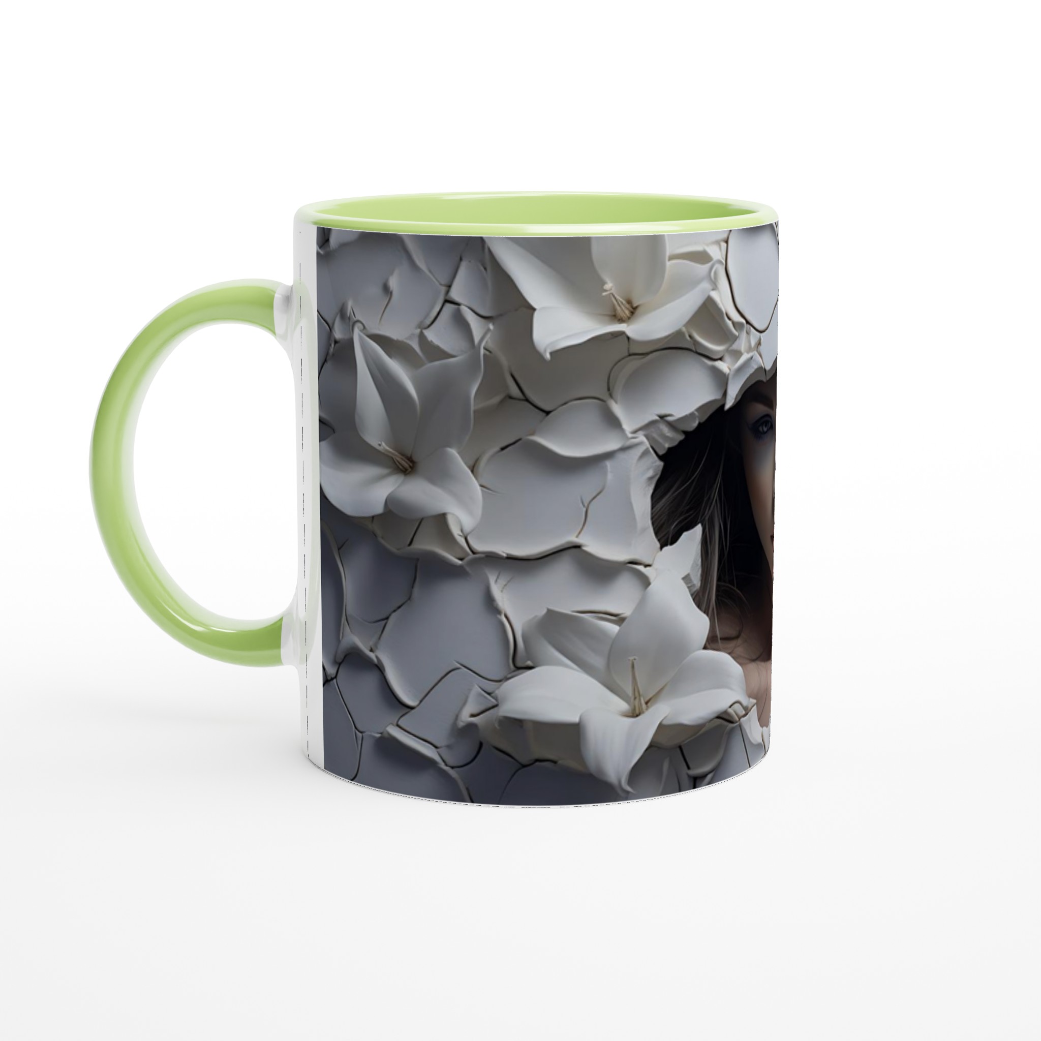 Konstnärlig Keramikmugg: Vacker Design med Blommor – Välj din Färg! 3 ee788c76-740d-492d-8be9-90440053633e