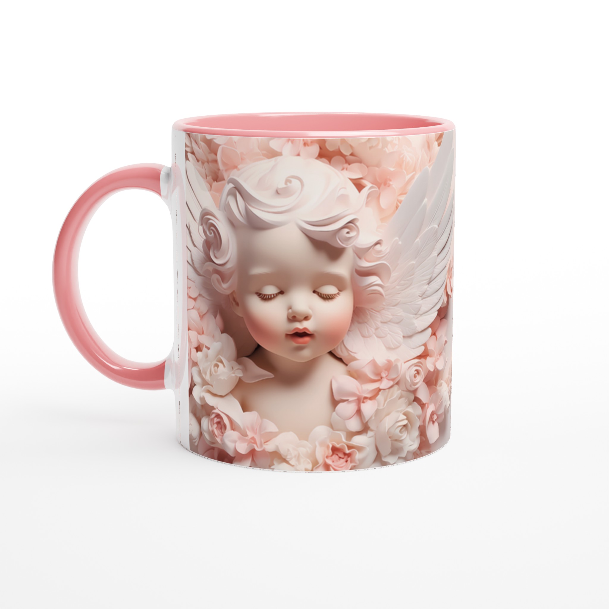 Änglalik Keramisk Mugg – Drömska Pasteller & Vingprydda Motiv | 11 oz Kaffemugg i Din Valfria Färg 6 ee9a5535-98c7-4af8-928d-f98c1d58b7c8