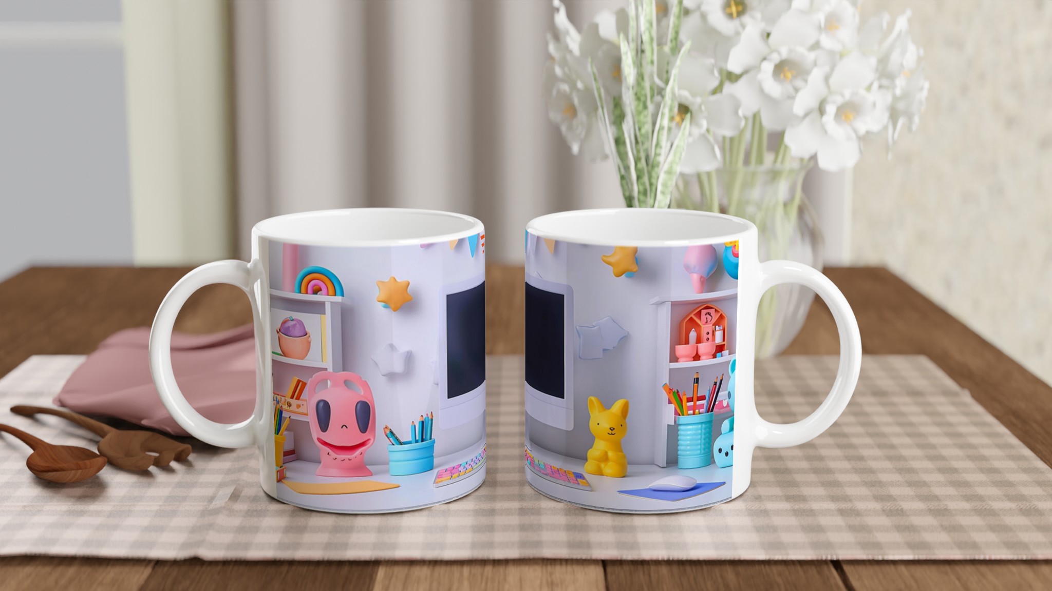 Pastell dröm 11oz keramisk mugg – Liva upp ditt kaffe med lekfulla färger, välj din nyans! 10 eeedfd24-76f5-4057-a9b9-748276293fa6