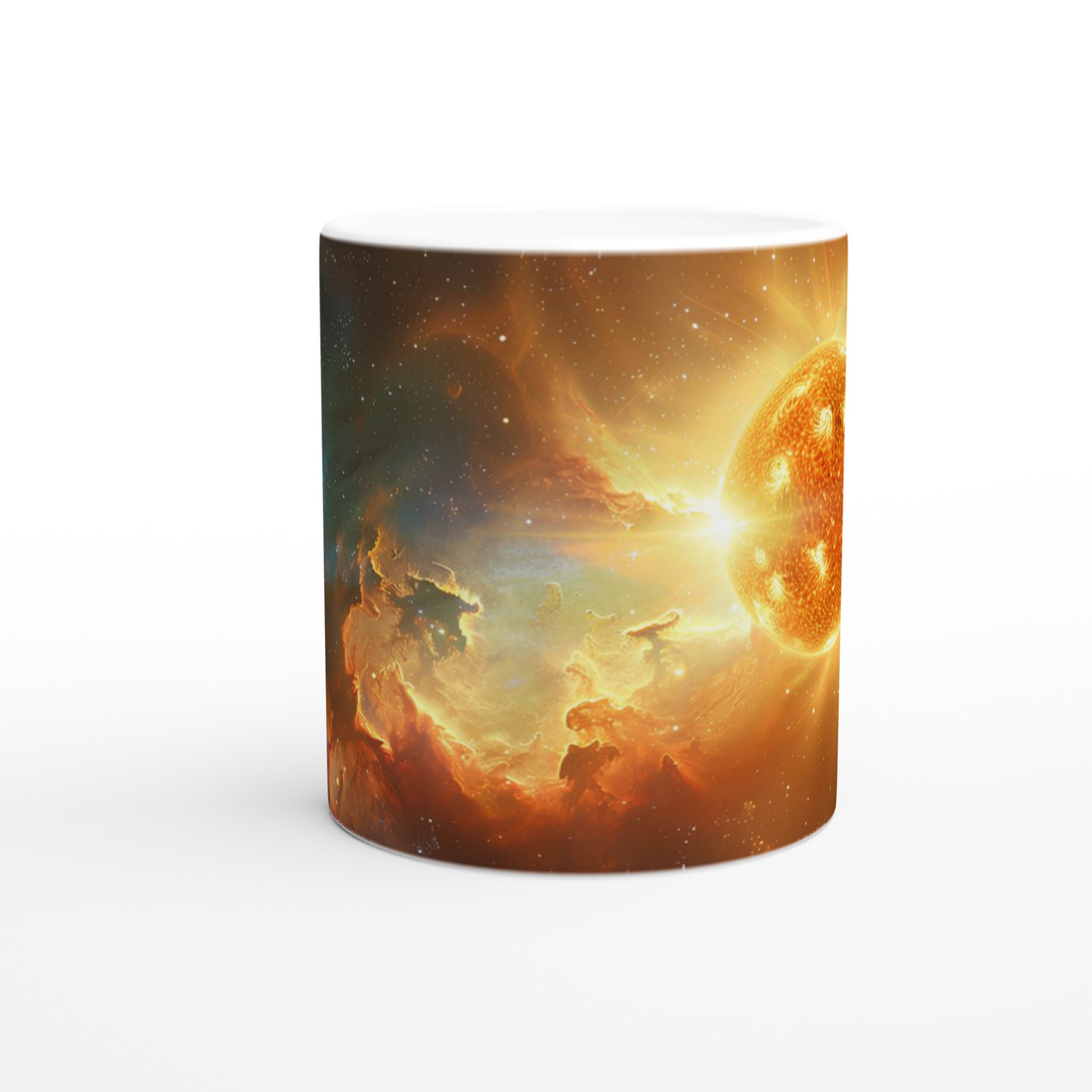 Kosmisk Soluppgång Keramikmugg – 11 oz Mugg med Vibrant Rymdkonst i Sju Färgval 8 ef20c4ad-4160-4858-9172-04177e0ace6a