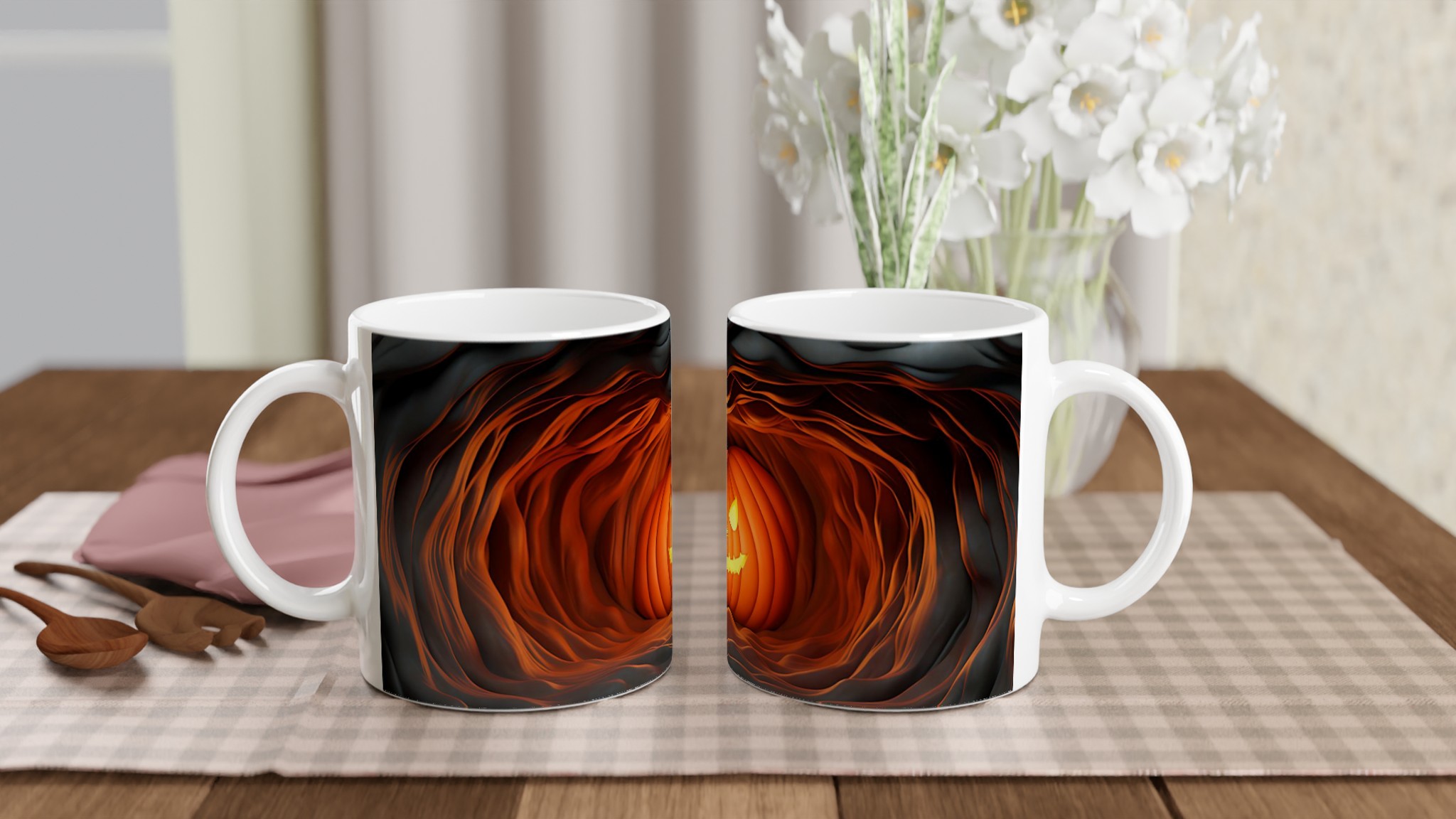 Spöklik Jack-o'-Lantern Keramikmugg – Perfekt för Halloween & Mysiga Höstkvällar i din favoritfärg 10 efb64df7-ae79-4c6b-9d28-e07df0a83ad9