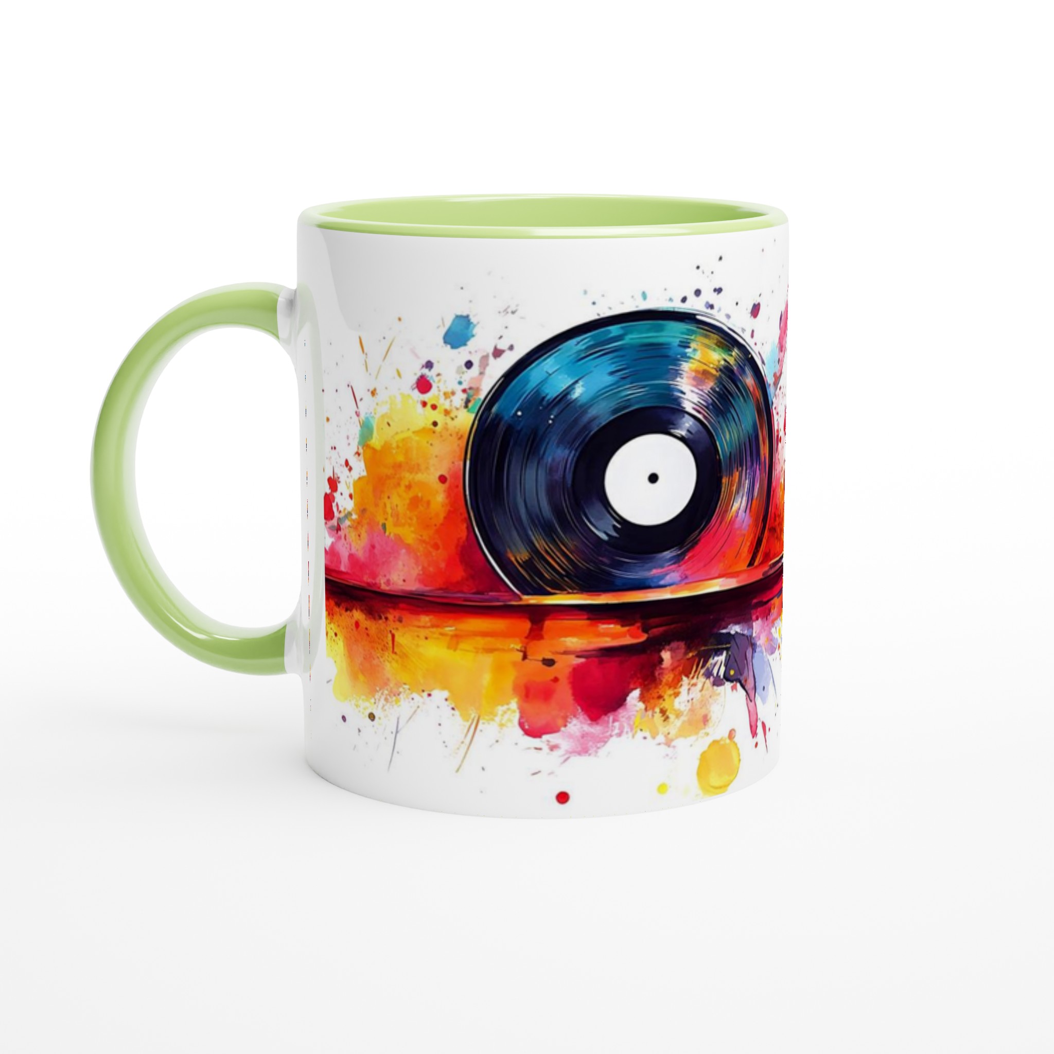 Abstrakt Vinylkonst Keramikmugg – Dynamisk Färgexplosion för Musikälskare, Välj din Favoritfärg! 6 efc9fe7f-163a-4f73-aee9-575ef6f6100c