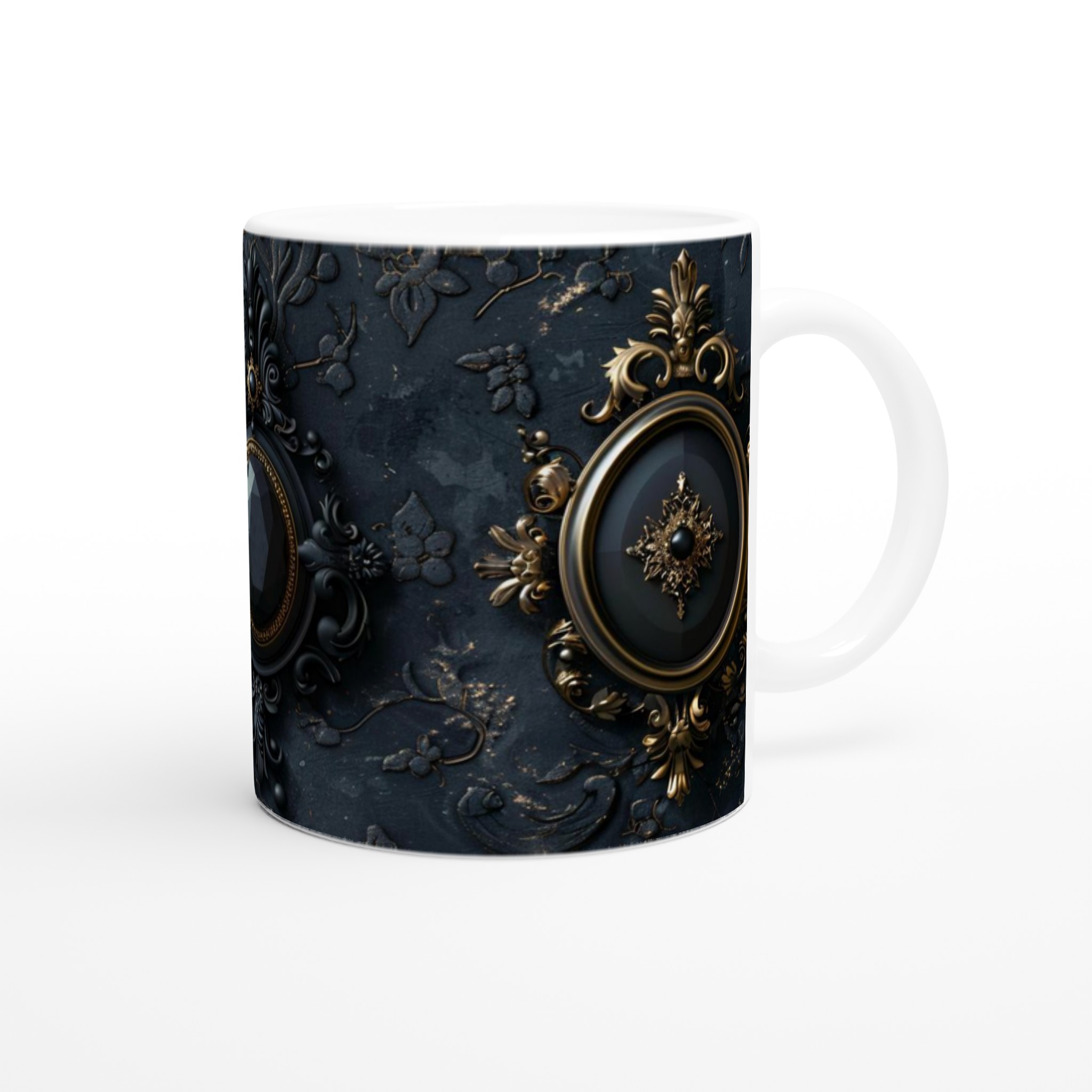 Lyxig Barockmugg i Keramik – 11oz Elegant Svart & Guld Design för Kaffe & Te 9 efe727fb-f5fb-4721-865e-9ec5e0d0ffbb