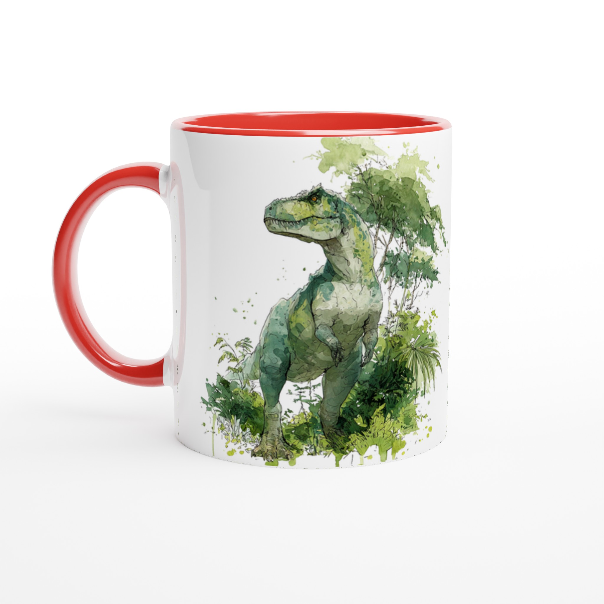 T-Rex Akvarell Mugg – För Historieälskare & Äventyrare | 11oz Keramisk Mugg i Valfri Färg 2 eff2248e-13d8-48e9-b8fb-dfe394b9e6be