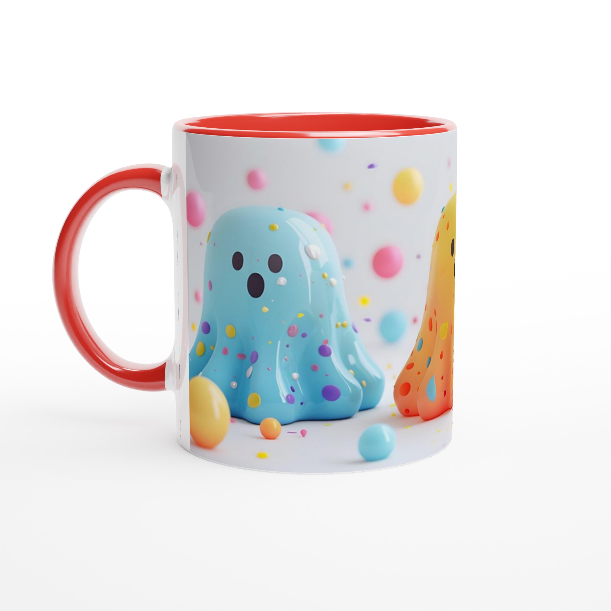 Mångfärgad glad spökmugg – 11oz keramisk mugg för barn och lekfulla själar 2 f0320b56-6ecd-4a82-a626-e66f3c2472ba