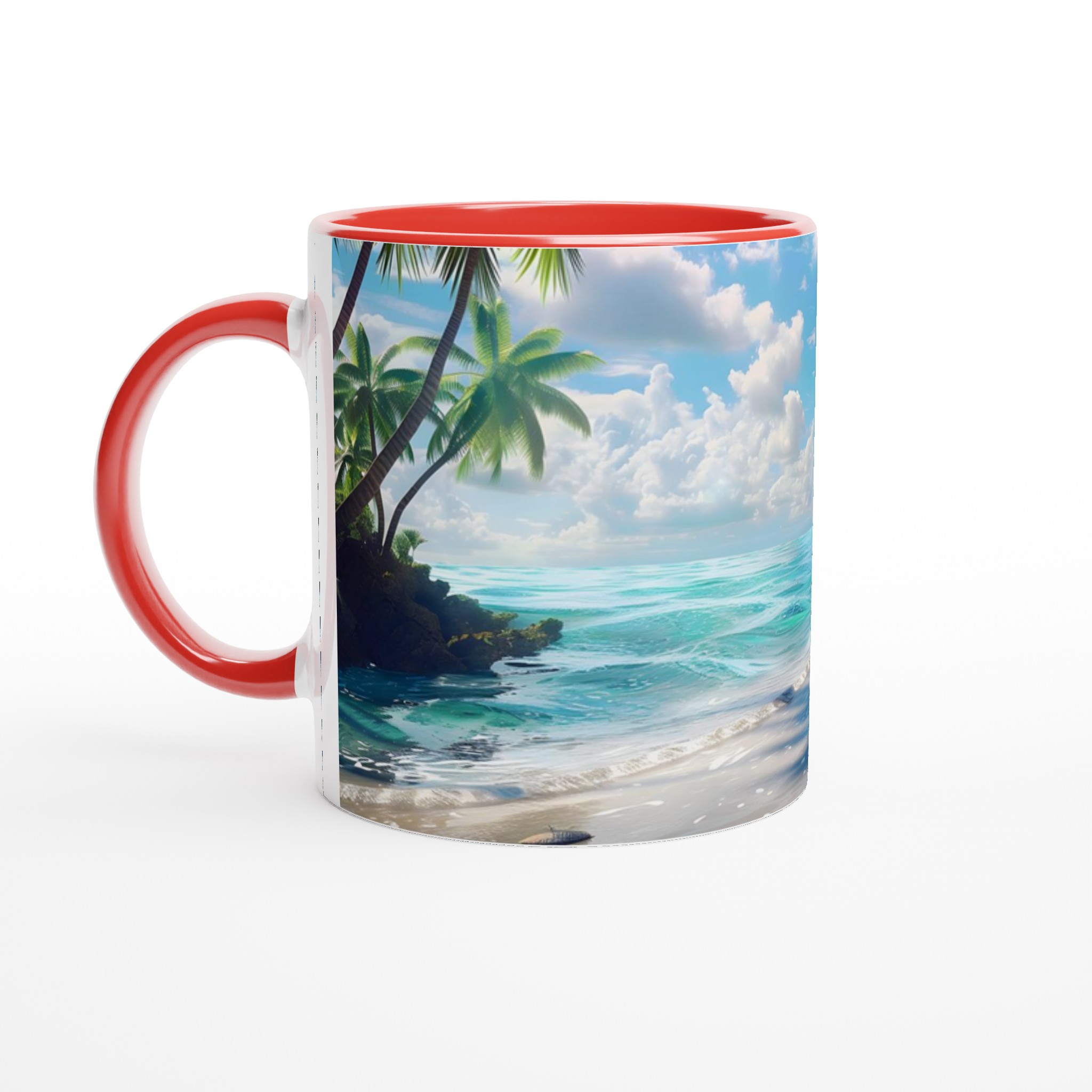 Tropisk Strand Mugg - 11oz Keramisk Mugg med Palmträd och Blått Hav 5 f03635a6-0cd2-4be5-8f14-547623f3c0f6