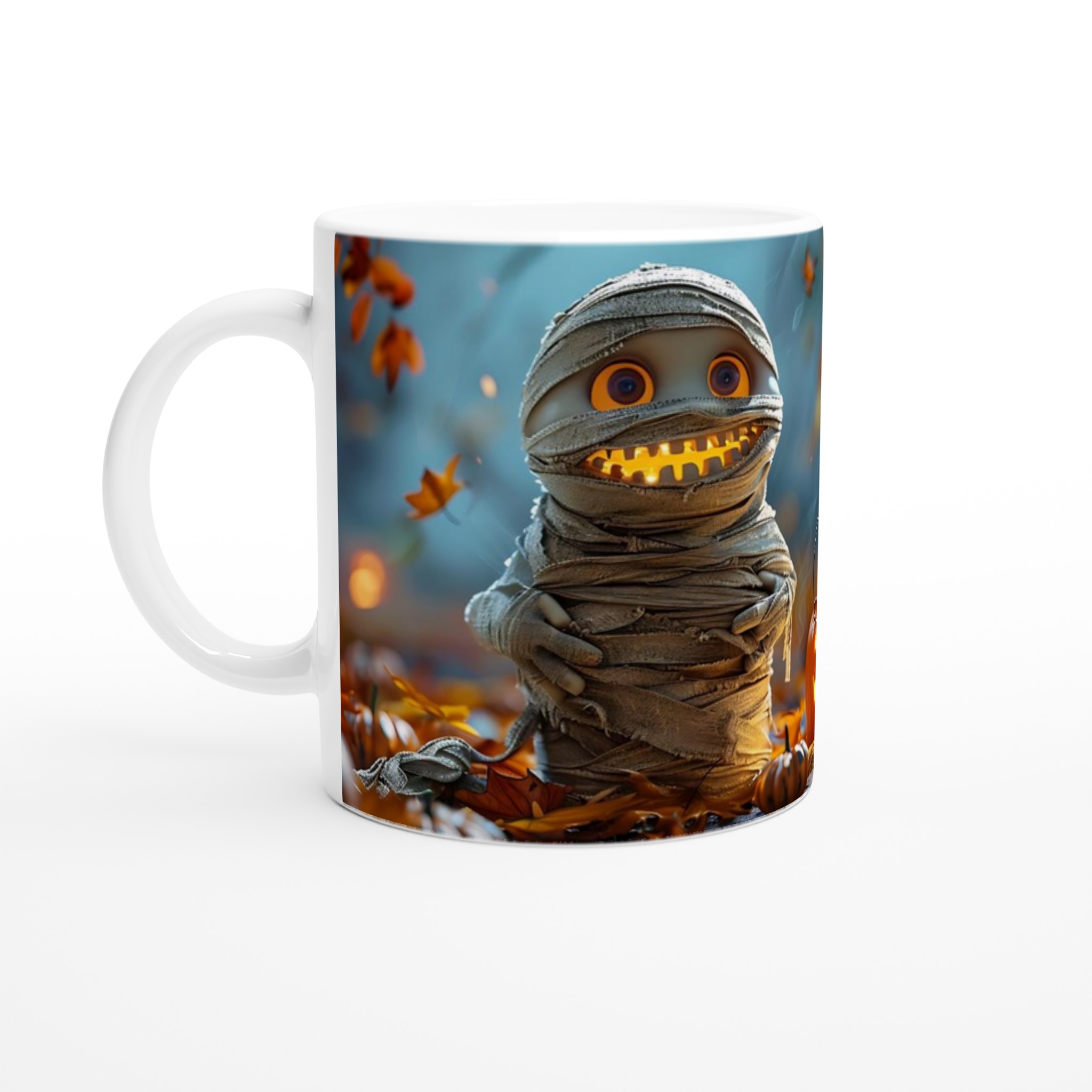 Söt Mummie & Pumpalykta 11oz Keramisk Mugg – Perfekt för Halloween & Mysiga Höstkvällar i Valfri Färg! 1 f124c0d6-6427-4f25-9006-d9c827c8b276