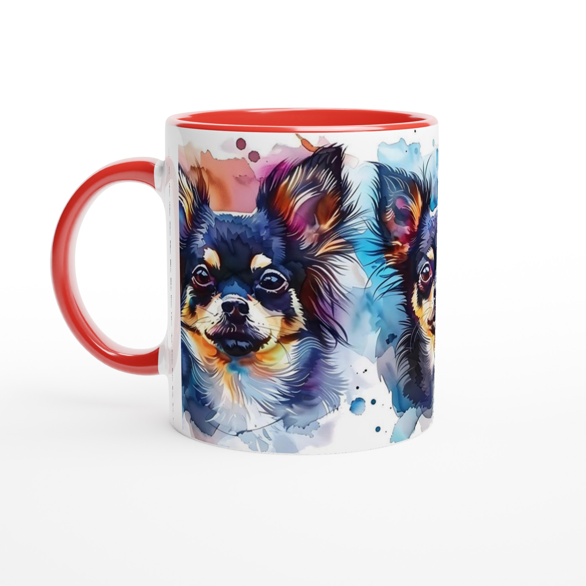 Chihuahua Watercolor Magic: 11oz Keramisk Mugg i Valfri Färg – Färgstark Hundkonst för Varje Kaffestund 5 f1787c3a-19cc-41d8-b62c-39aa38845186