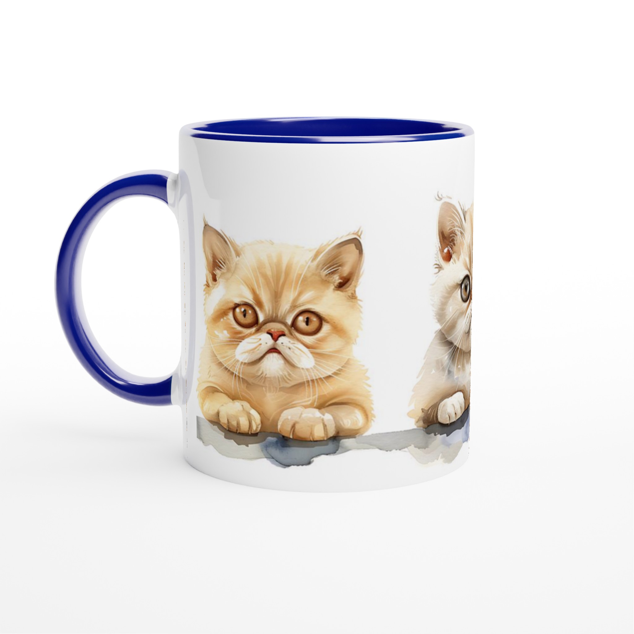 Söta Vattenfärgs Katter 11oz Keramisk Mugg – Personlig Kaffemugg i Ditt Val av Färger 4 f19945f6-77c0-4db5-b073-d525e5b0616c