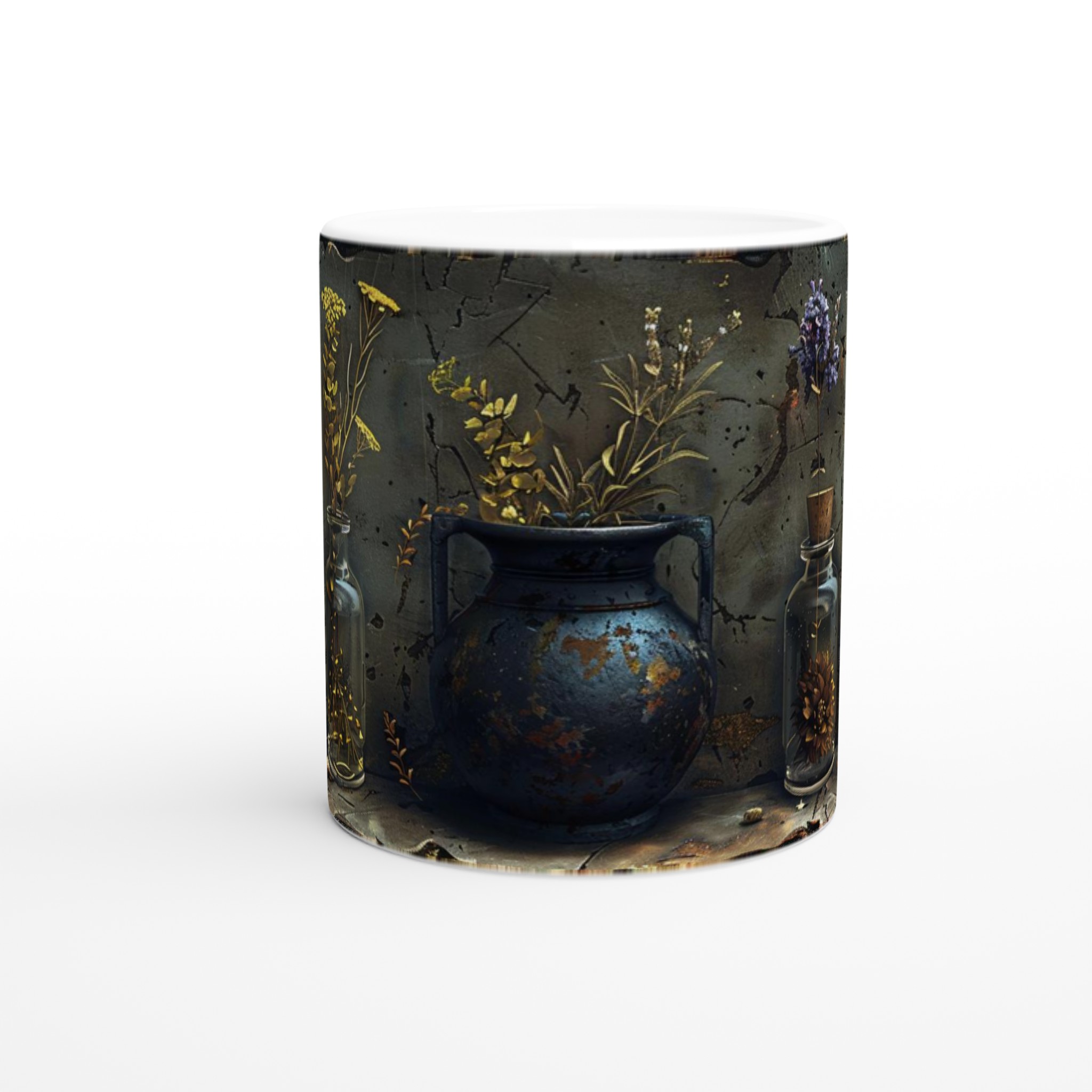 Alkemistens Skattkammare - 11oz Keramisk Mugg med Botanisk Konst i Guldnyanser 8 f19bd5a7-8e9c-4b03-a9de-a12215b704a3