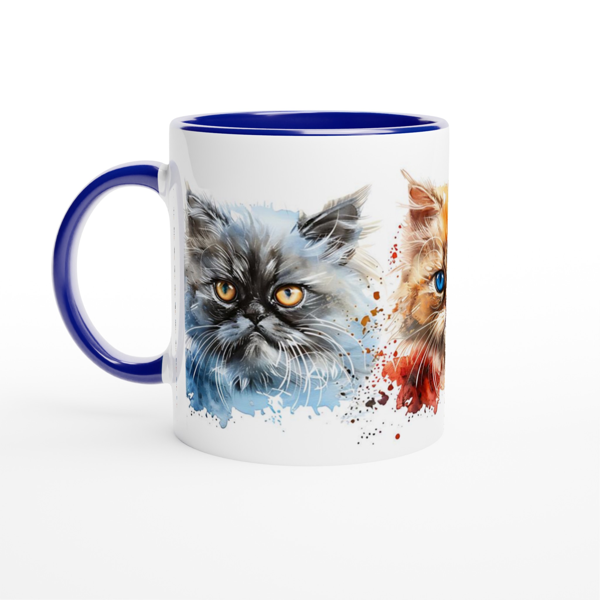 Kattälskarens Drömmugg: Akvarellkatter i Flera Färger – 11 oz Keramisk Mugg 4 f1a2193f-071b-4ca2-a817-b0eaa938582f