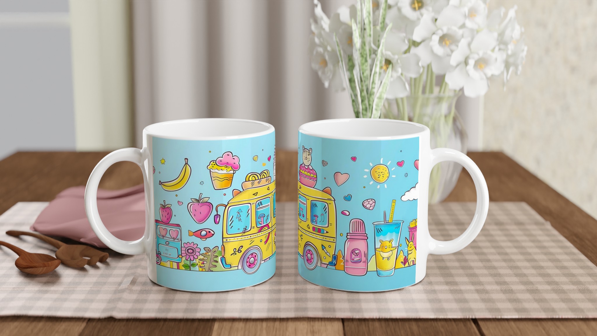 Pastell Pop Art 11oz Keramisk Mugg – Lekfull Design i Sju Glada Färger 10 f1d588c8-2720-4874-8d0e-b354b20a7805