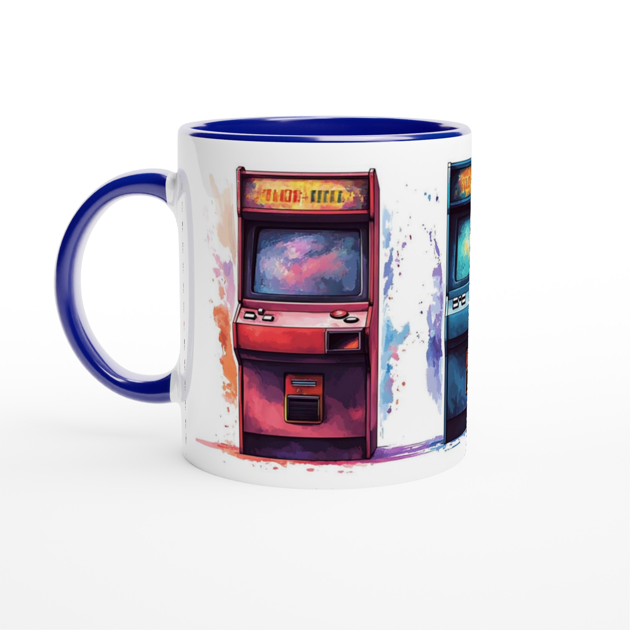 Retro Arcade Konst Mugg – Spelnostalgi i Levande Akvarell, Välj Din Favoritfärg! 7 f1e432f6-e2af-43ae-bfbe-0f528095ac22