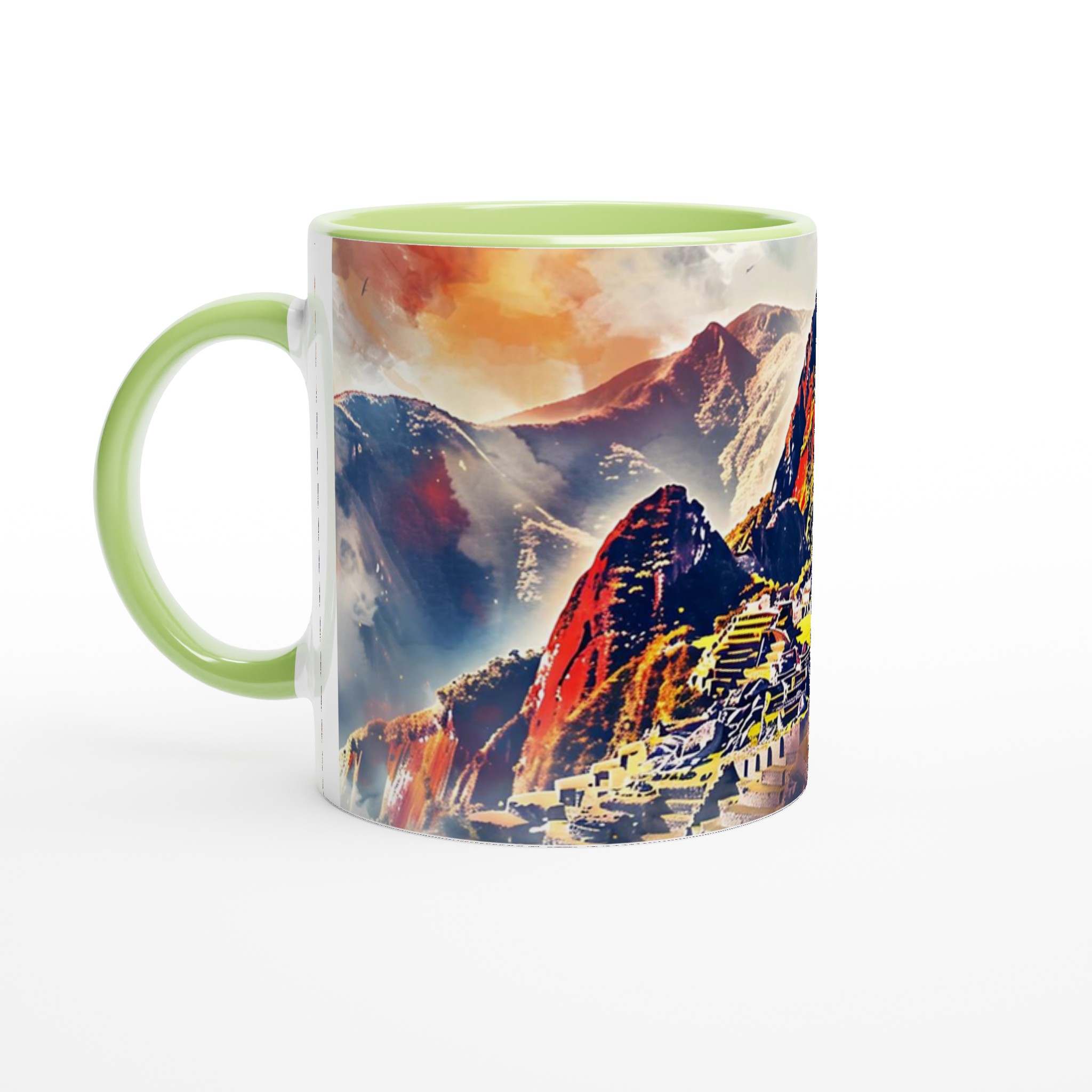 Machu Picchu Akvarell Mugg - Vibrerande Landskap för din Kaffestund i Valfri Färg 4 f225173f-7992-4f7d-a37d-8b3652c460af