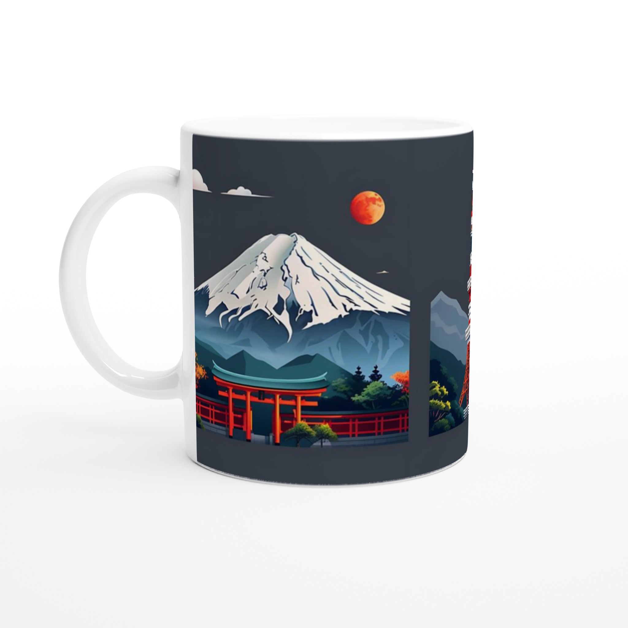Japansk Resedrömmar Mugg – Fuji, Tokyo Tower & Torii – Perfekt för kaffeälskare i sju färger! 1 f26158f1-217b-47d2-b810-c8f0b278941e