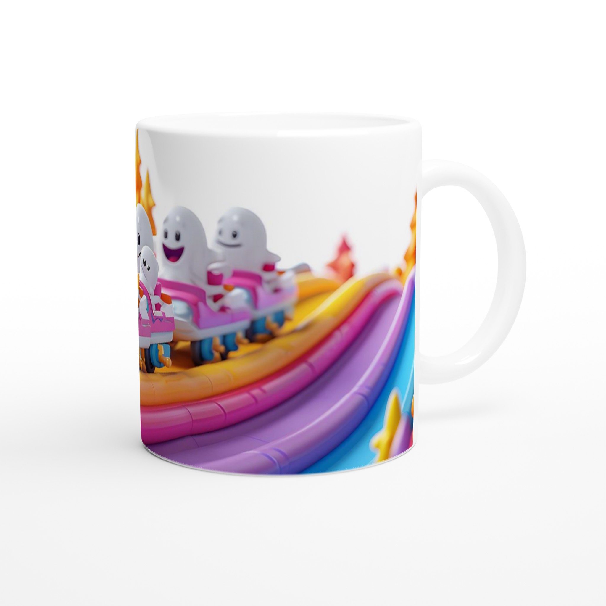 Glad Spöken Bergbana 11oz Keramikmugg - Livfulla Färger för En Lekfull Start på Dagen 9 f2752ce5-eb1c-4312-8dd1-6546accb54e1