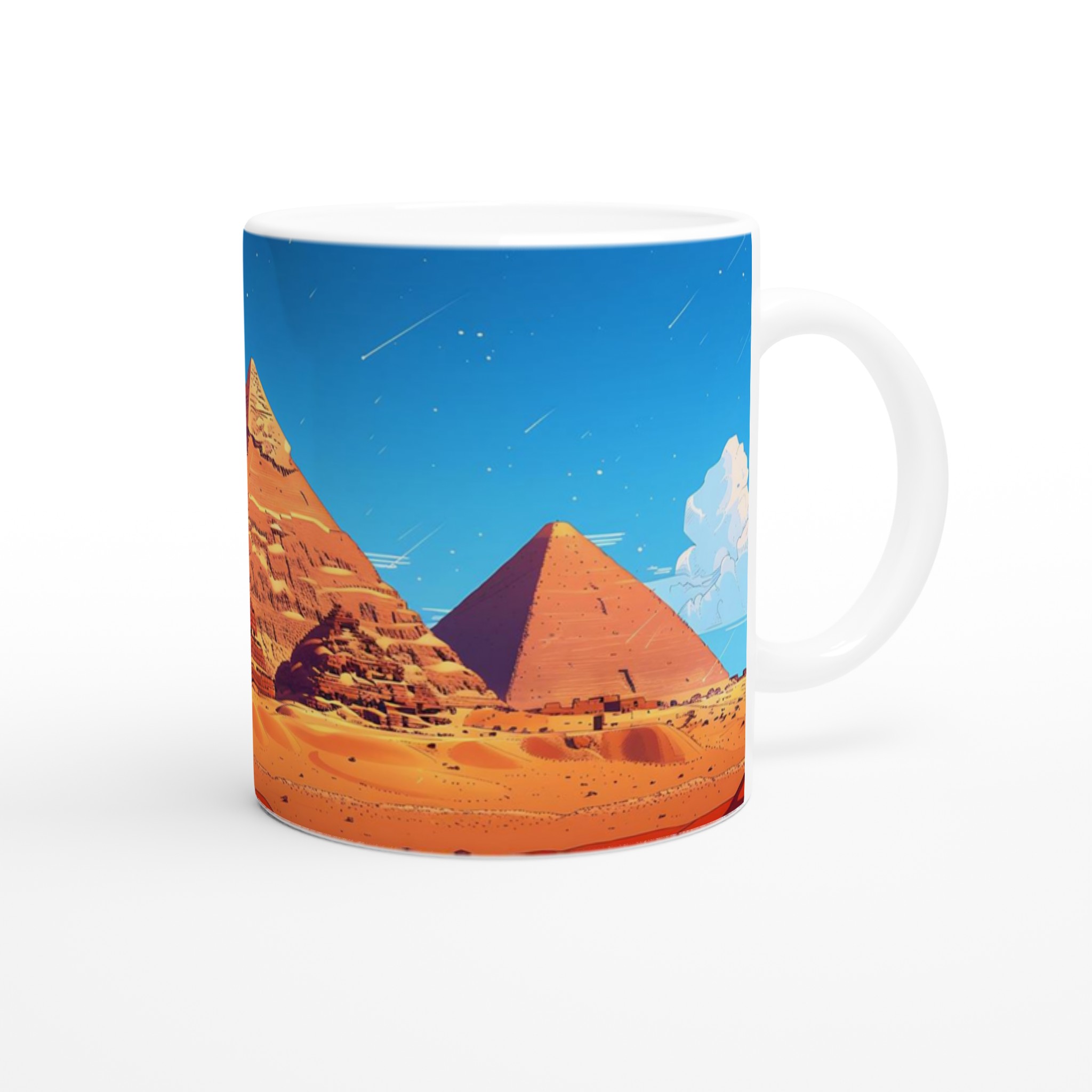 Egyptisk Pyramider & Ökenmugg – 11 oz Keramisk Mugg i Valfri Färg, Diskmaskinsäker 9 f27af5af-3f6f-47ef-a724-e51dc64da1c7