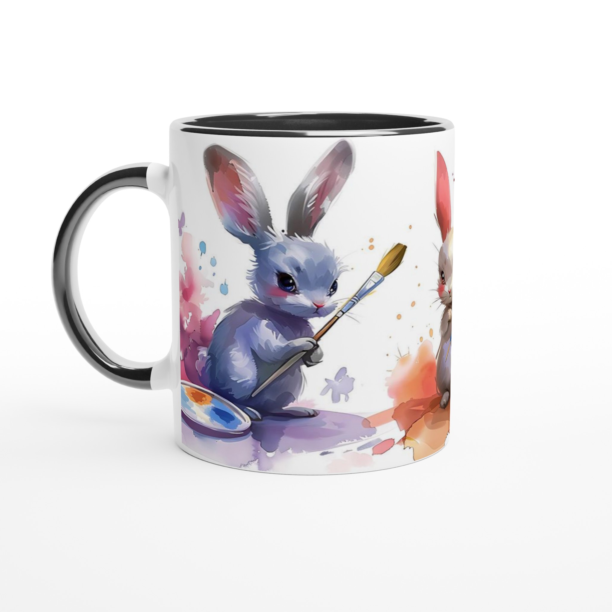 Påskens Charm: Söta Kaninmålare 11oz Keramisk Mugg – Färgglad Konst för Din Fika! 7 f31d7587-cf70-46a6-888e-a4c07e35db2b
