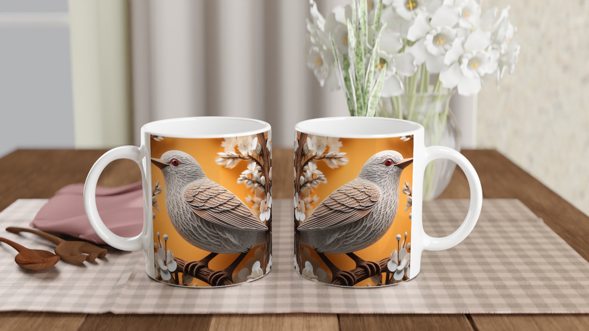 Konstfull Fågel & Blomma 11oz Keramisk Mugg – Välj bland 7 Livfulla Färger för Din Perfekta Kaffestund 10 f3605c54-2e03-4e2e-a6b7-aff9a049226f