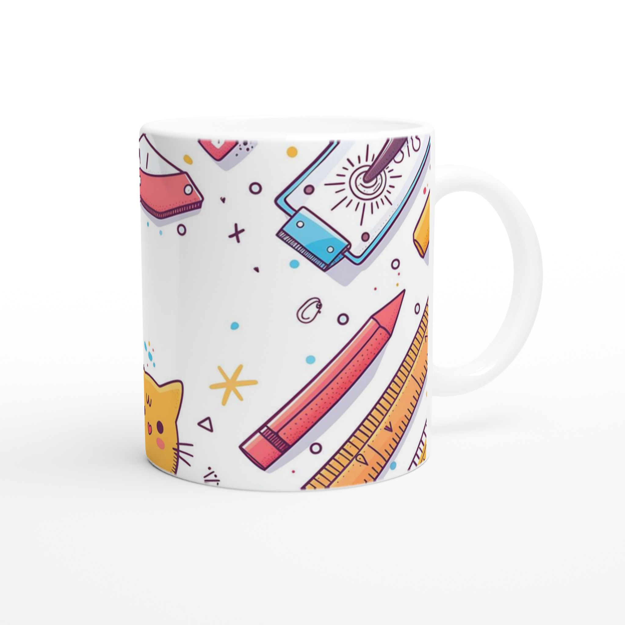 Kawaii Skolprylar Mugg – Söt & Färgglad Keramikmugg för Skolstart 9 f3860966-61f0-474d-9d4d-0a0e1a003d3b