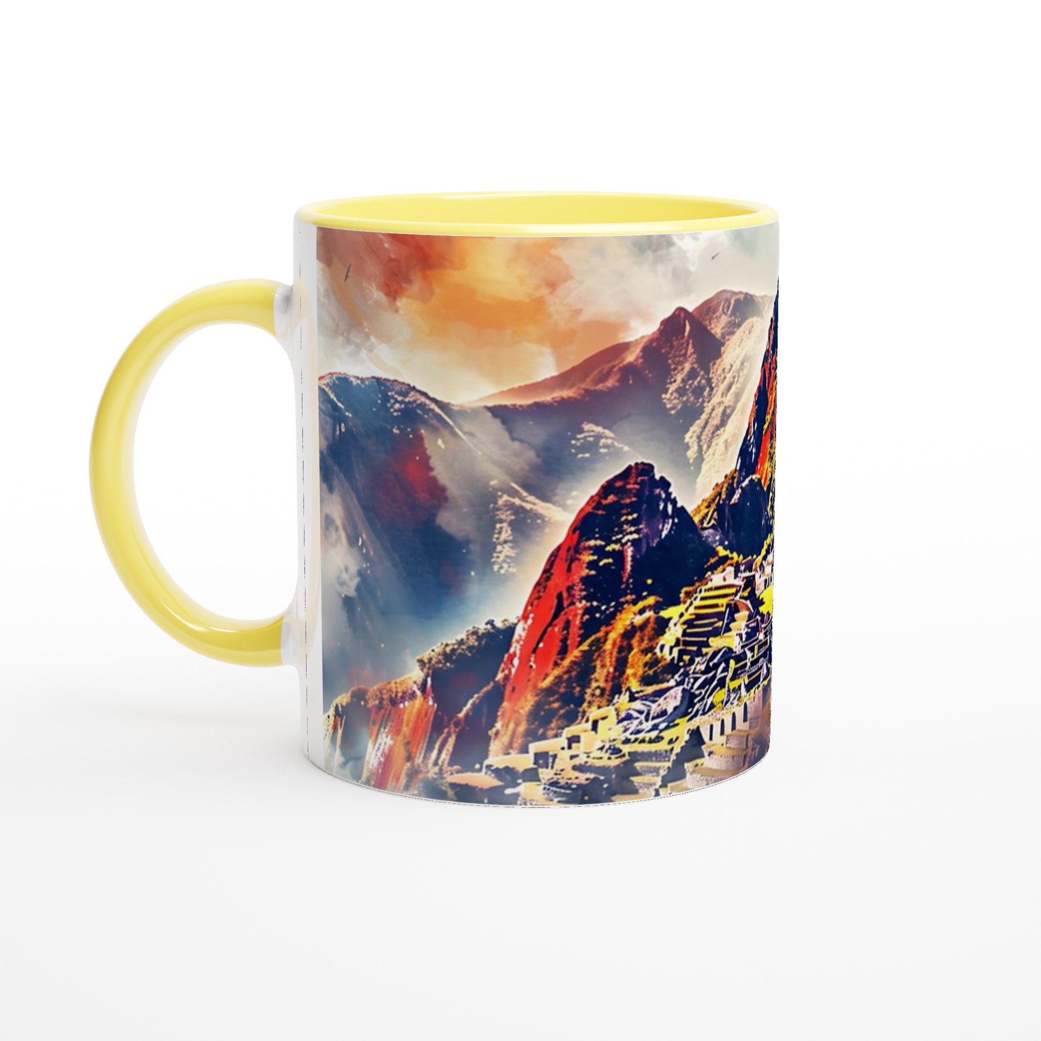 Machu Picchu Akvarell Mugg - Vibrerande Landskap för din Kaffestund i Valfri Färg 6 f3bb2010-c53a-4dba-b444-f7ef707b9368