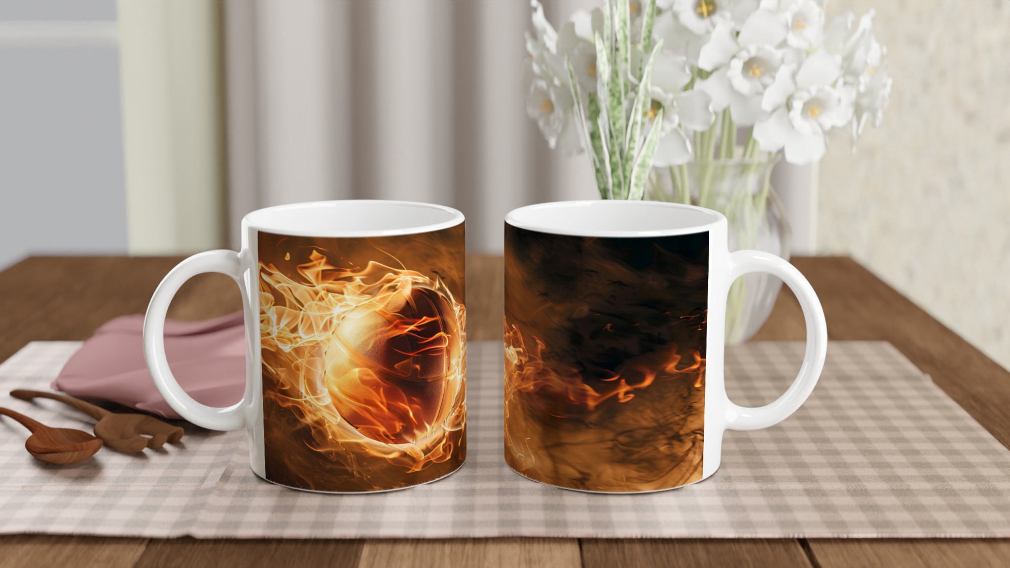 Fiery Basketball Keramikmugg - 11oz, Välj Din Färg! 10 f3fba2b7-ad9a-4014-b7dd-9e13aefd232d