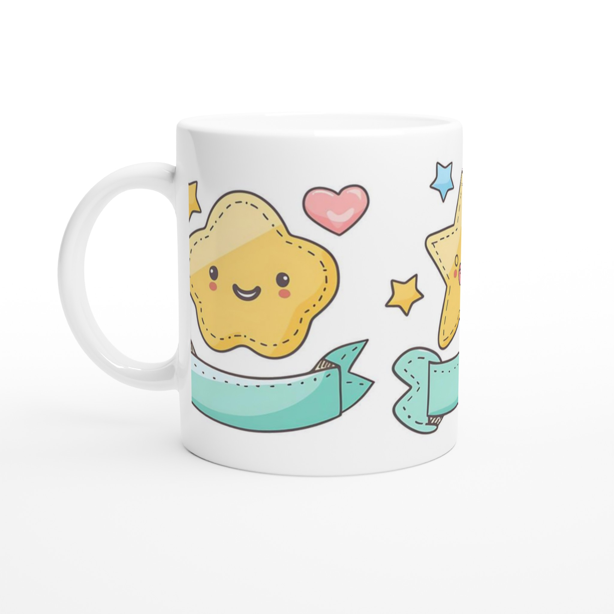 Kawaii Stjärna Keramikmugg - Söt Design & Levande Färger, 11oz 1 f4162757-60c5-4252-b33b-6acd0fcaf6d6