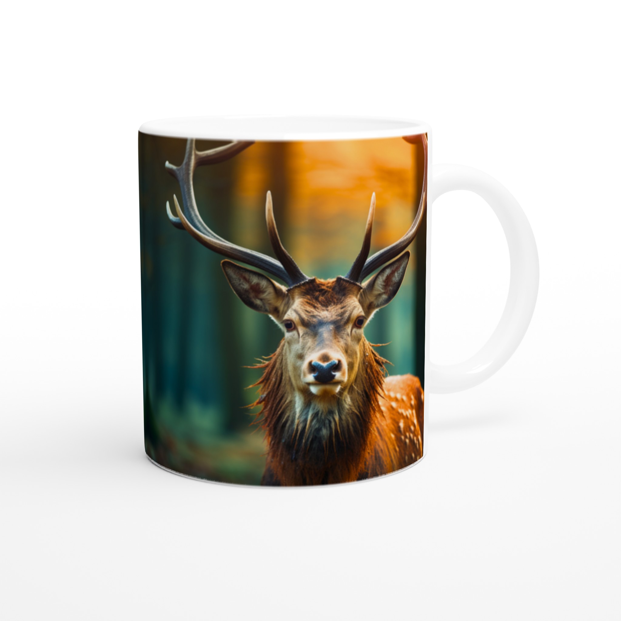 Majestätisk Kronhjort 11oz Keramikmugg – En bit vildmark till ditt kaffe, i ditt val av färg 9 f44ff778-47ce-47f4-80cd-8f23c9f222ad