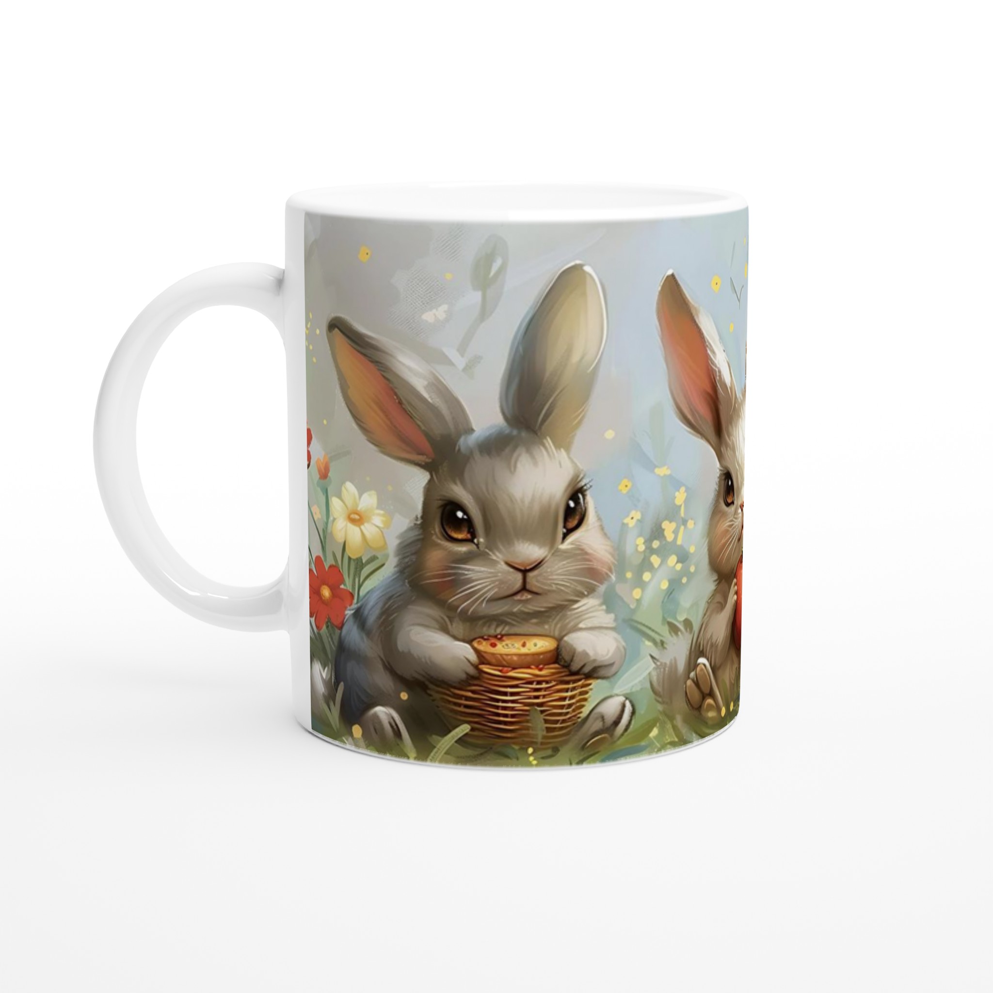 Söta Påskkaniner 11oz Keramisk Mugg – Lekfull Design i Valfri Färg! 1 f462b48e-6726-4ff2-b06c-c629799731d1