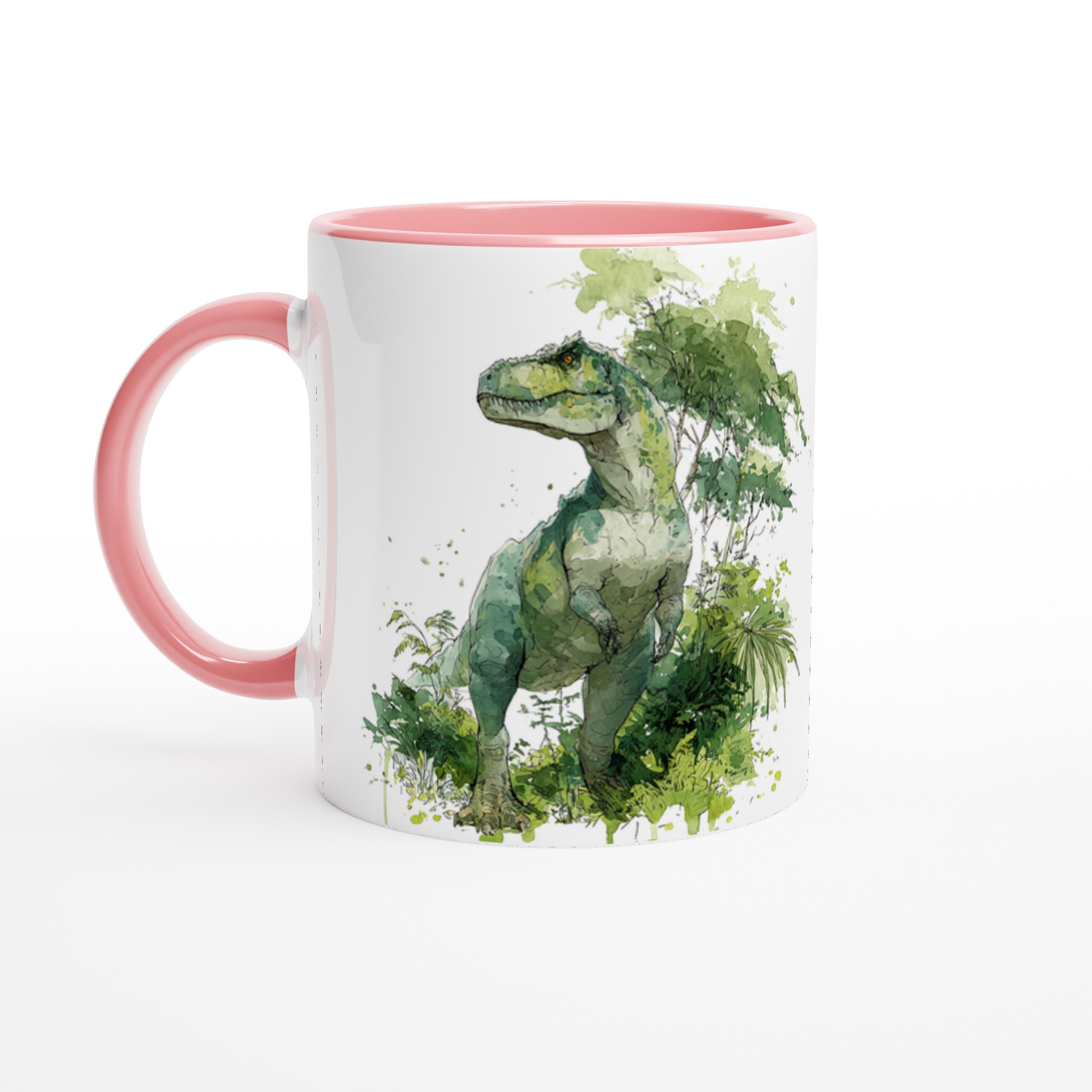 T-Rex Akvarell Mugg – För Historieälskare & Äventyrare | 11oz Keramisk Mugg i Valfri Färg 6 f4769567-030d-434c-85fe-08036807f2bd