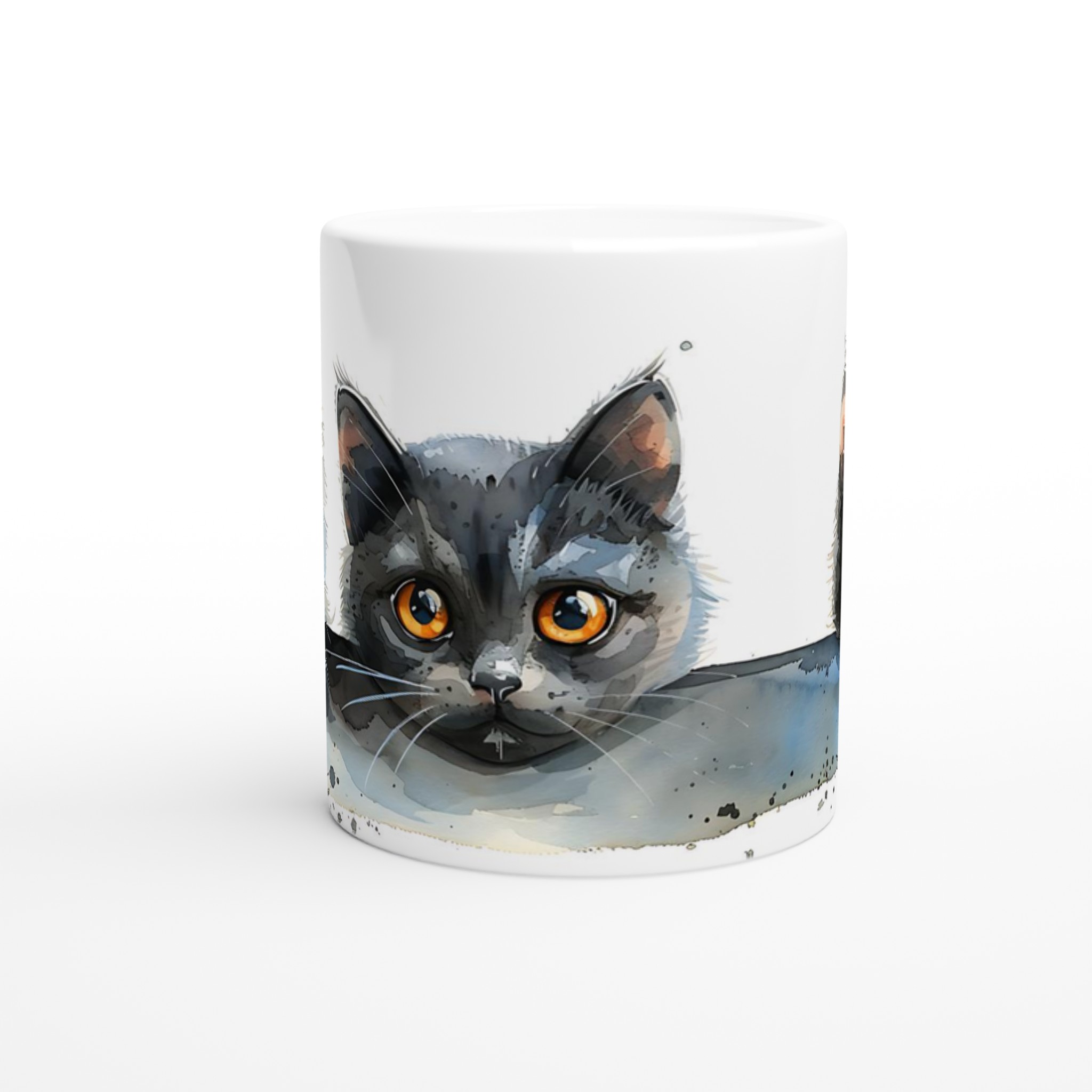 Nyfikna Kattungar Akvarellmugg – 11oz Keramisk Kaffemugg i Valfri Färg, Perfekt Present till Kattälskare 8 f49c1fb7-d6cf-4ec0-9e28-7a32543b9081