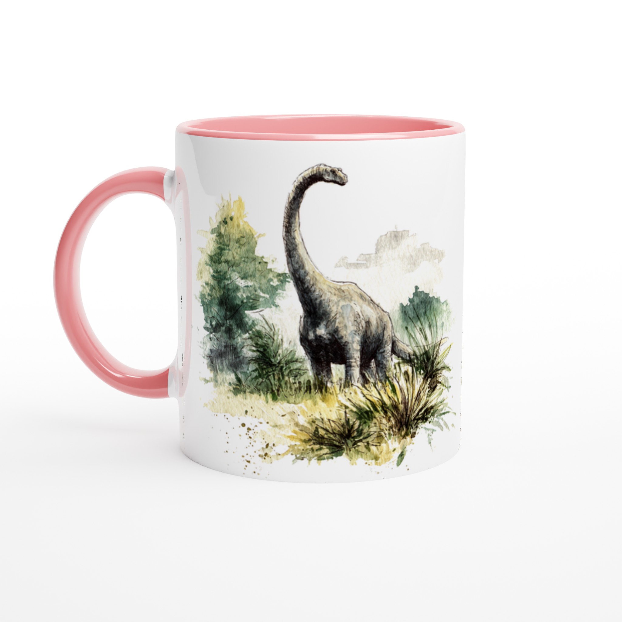 Förhistorisk Vattenfärg: Dinosaurie Mugg – Din 11oz Keramikmugg i Valfri Färg! 6 f4dc930d-aa9b-439d-a27a-611f5d599381