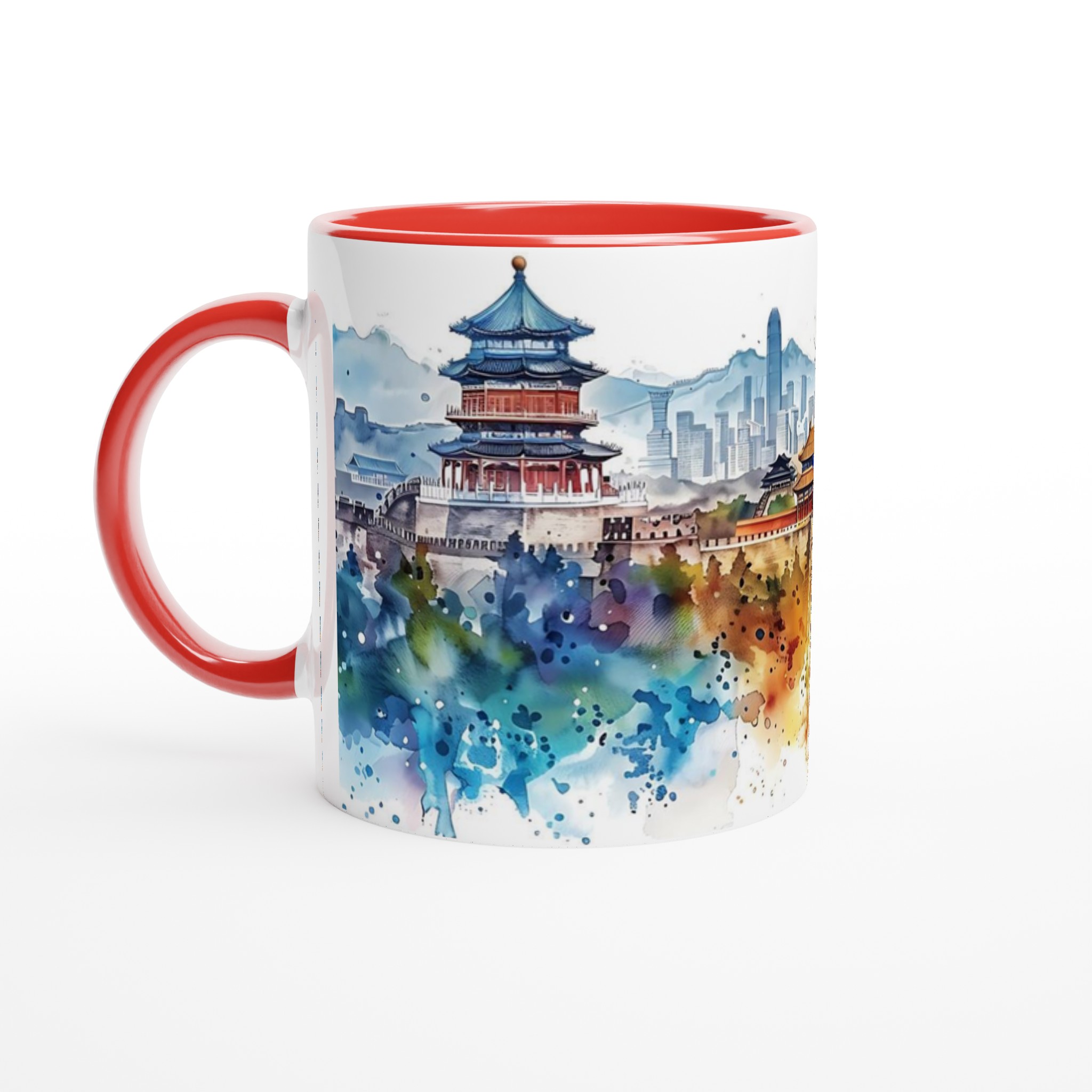 Asiatisk Vattenfärg: 11oz Keramisk Mugg – Konstnärligt Tryck & Färgval 2 f557a801-d5e5-49fb-9652-542cc6088653
