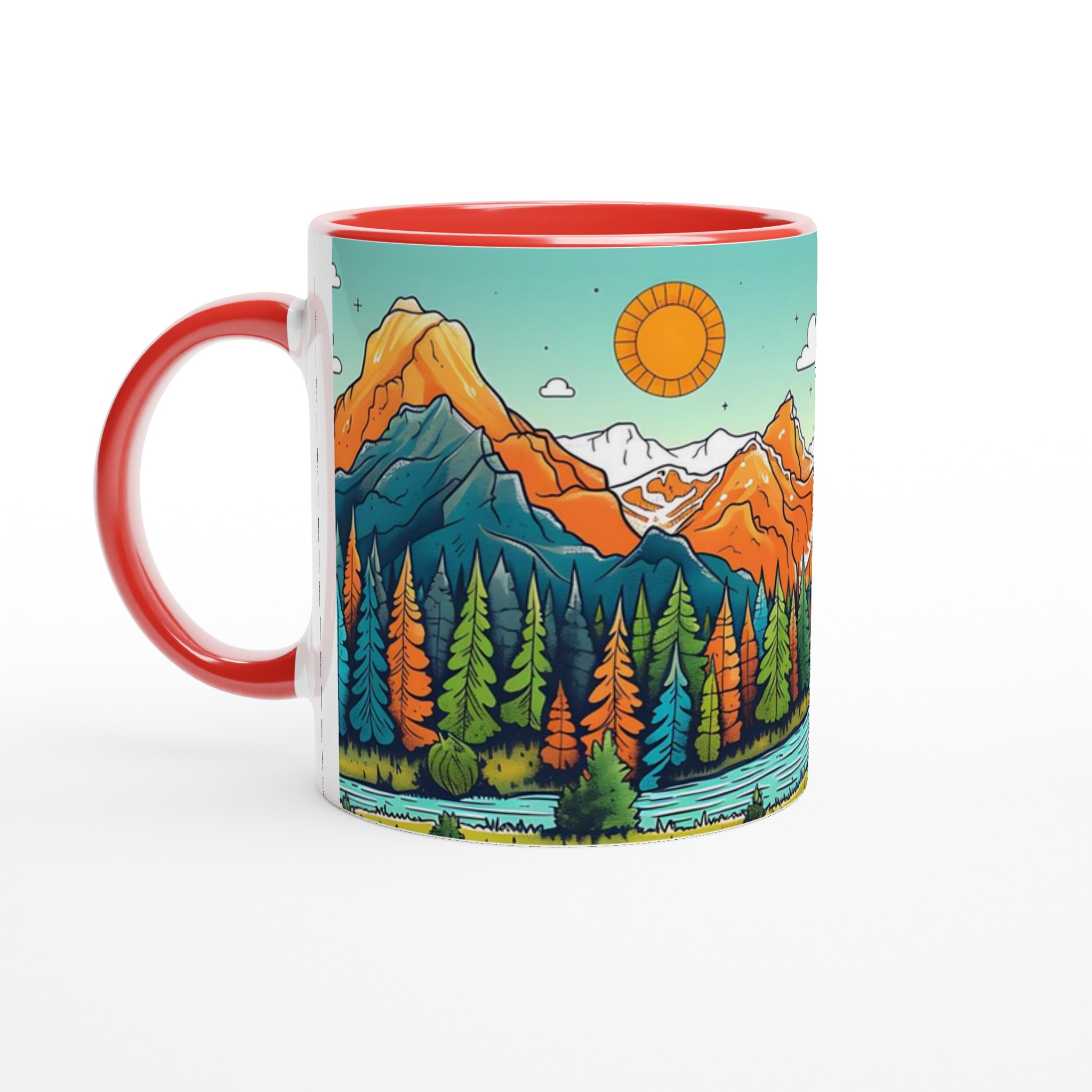 Naturinspirerad Keramikmugg - Berg, Skog & Äventyr i Härliga Färger – 11oz 2 f5f69aa8-65e6-4542-90f6-05062d3d54b2