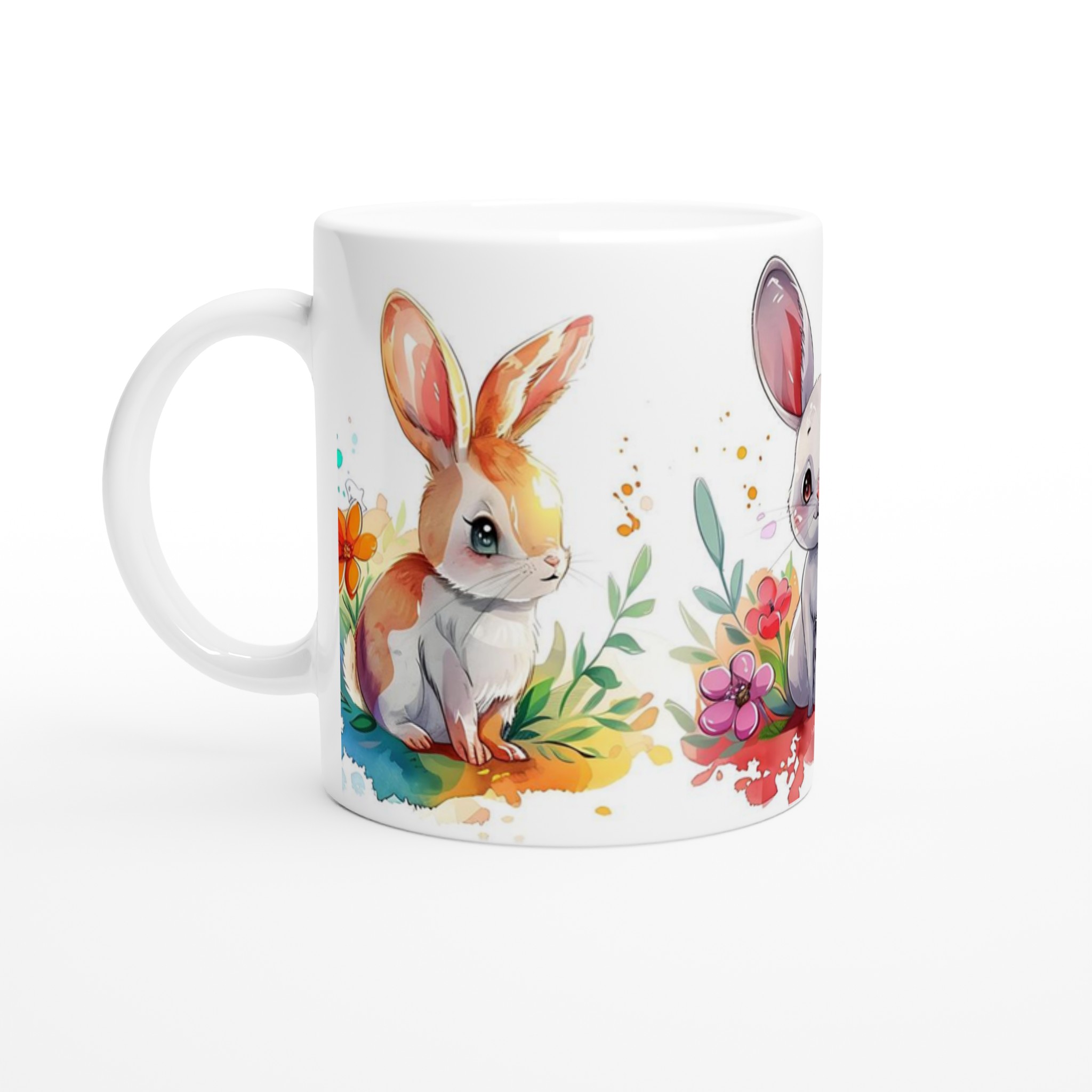 Söta Akvarell Kanin Mugg – Personlig 11oz Keramisk Mugg för Kaffe & Te i Flera Färger 1 f6615556-0aa5-484f-8d63-2edce9f0dd7c