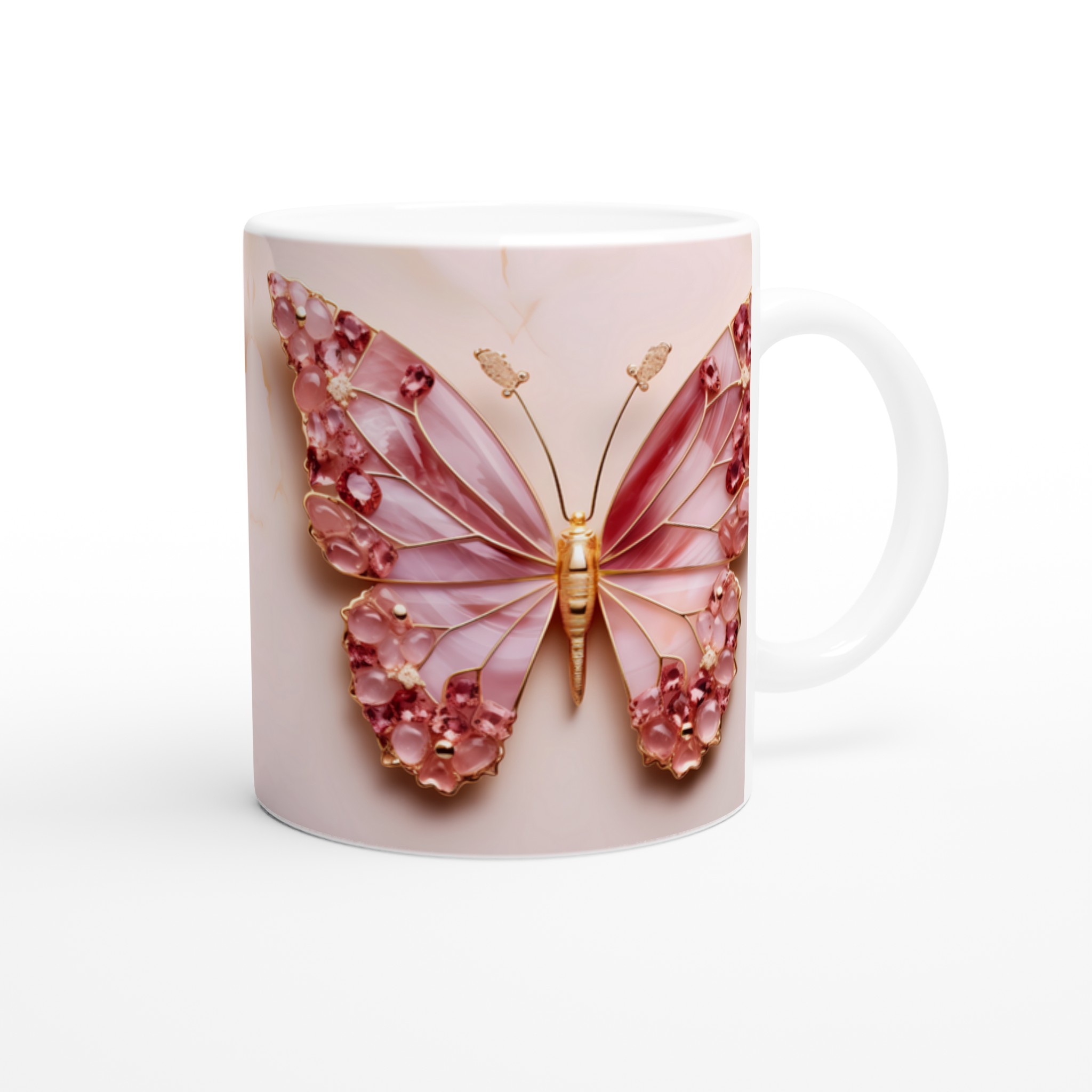 Lyxig Juvelbeklädd Fjärilsmugg – Keramisk 11oz Kaffemugg i Ditt Val av 7 Färger 9 f66b8fc7-4312-410a-be20-9f41c79d5d9a