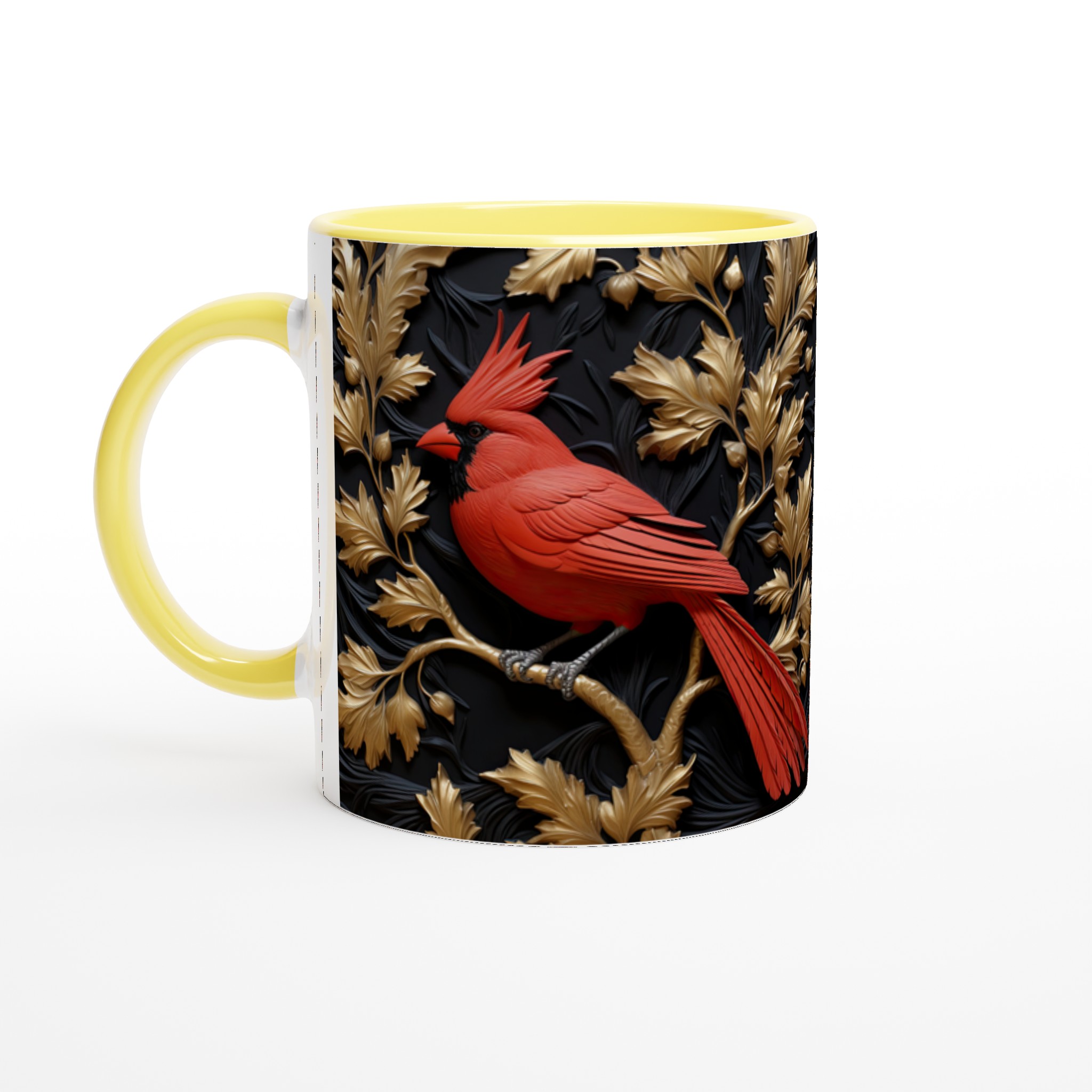 Elegant Vit 11oz Keramisk Mugg med Klassisk Rödhakad Domherredesign i Sju Färgval 5 f6be7585-a094-4c46-8836-49ae6fbadde6
