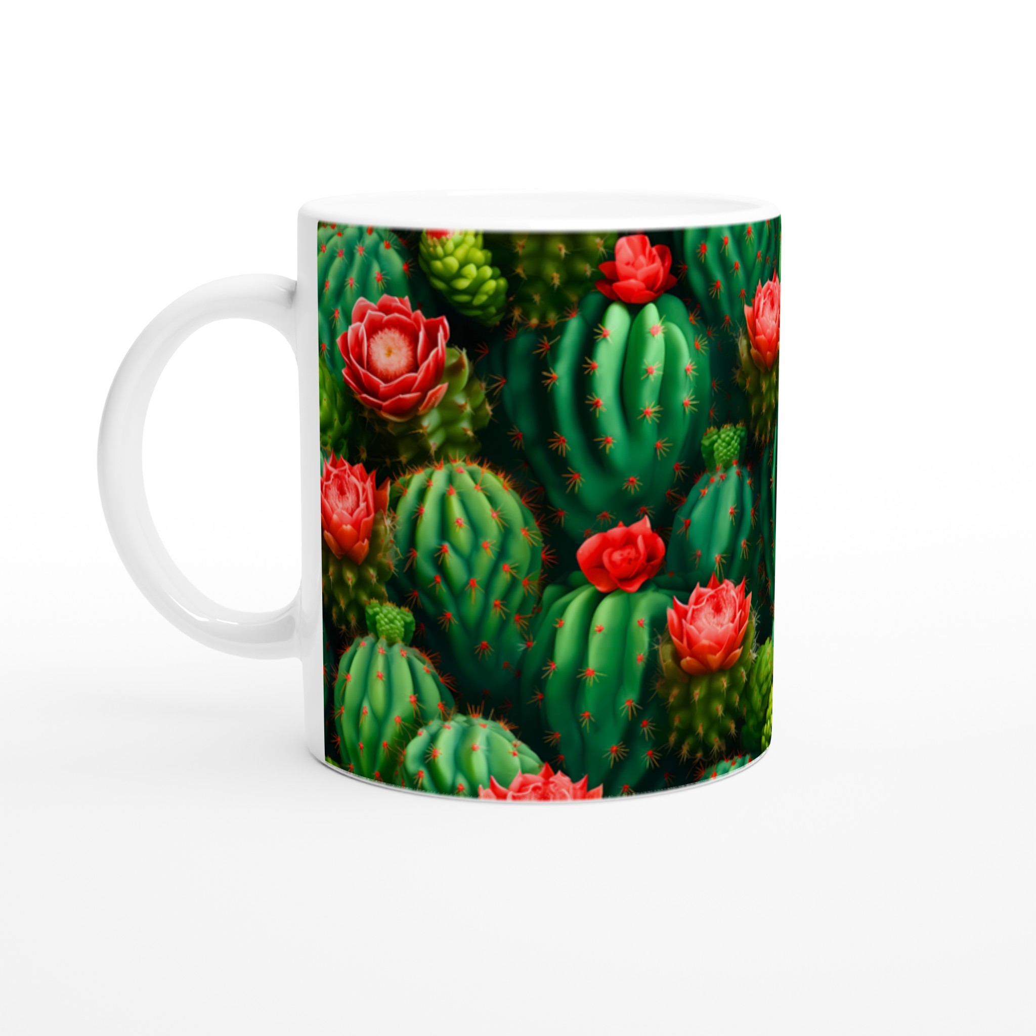 Kaktusblomster Keramikmugg - 11oz, Välj Bland Flera Färger 1 f6f89aa5-6b64-4d9e-8fd6-fcd88a1294db