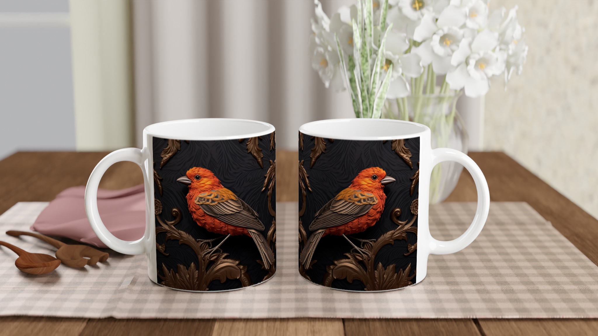 Exklusiv Mugg med Orange Tropisk Fågel – Lyxig Keramik för Kaffe- och Teälskare i Åtta Färgval 10 f737d02b-422e-4e5d-9ba6-9bb13597e5d7