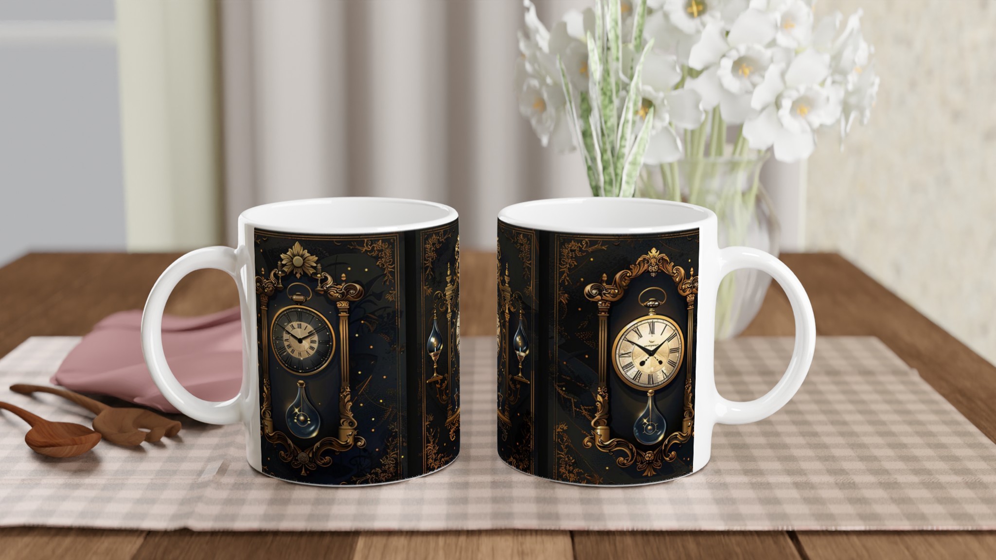 Tidlös Elegans 11oz Keramikmugg – Guld & Svart Barockdesign i Valfri Färg 10 f7592321-b685-44fa-8dcf-adf30dffc30f